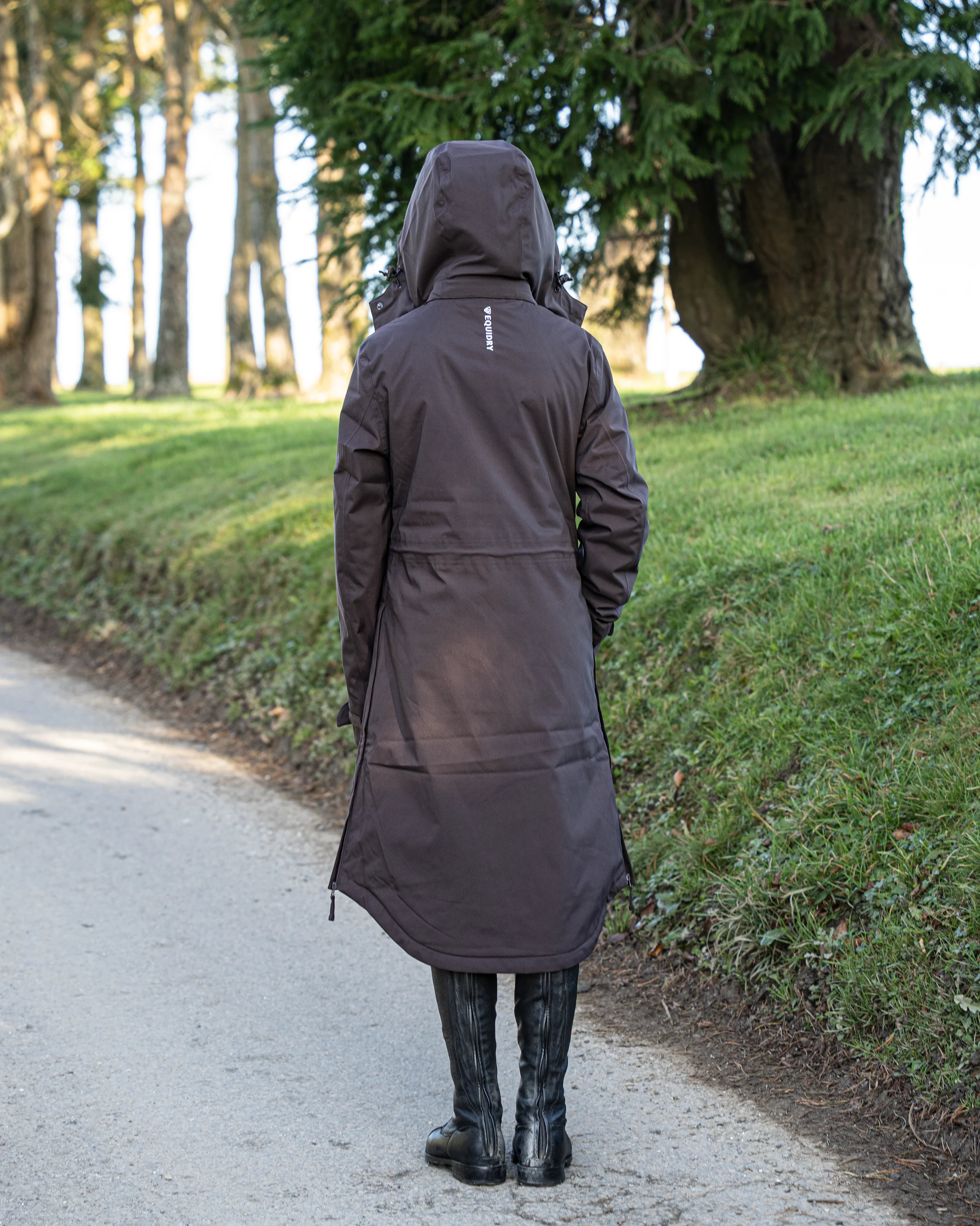 Bronte Waterproof Riding Coat | Removable Hood | Girls | Brown - Image 4