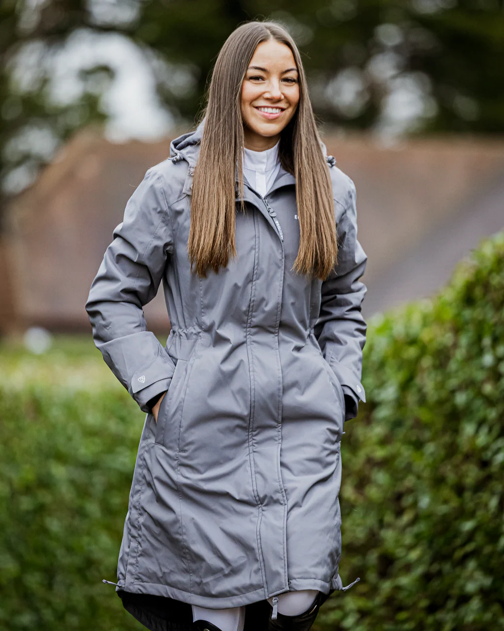 Bronte Waterproof Riding Coat | Women's | Grey - Image 6