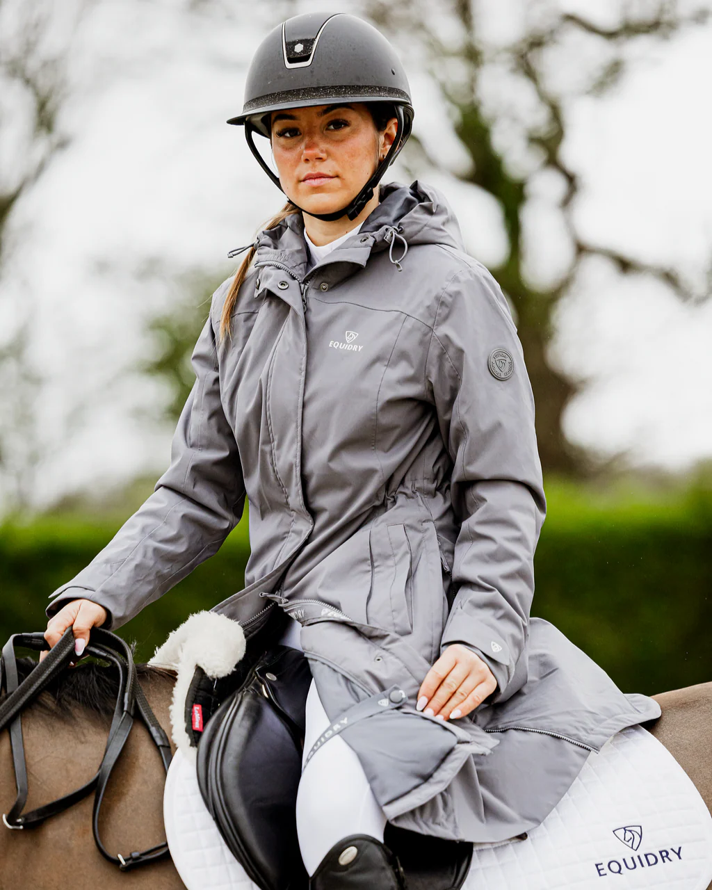 Bronte Waterproof Riding Coat | Women's | Grey - Image 7