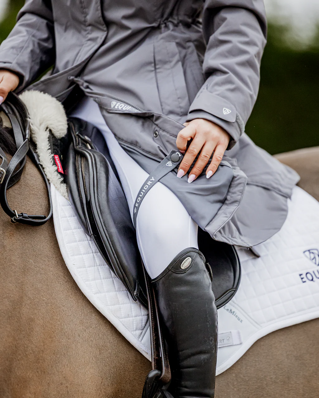 Bronte Waterproof Riding Coat | Women's | Grey - Image 8