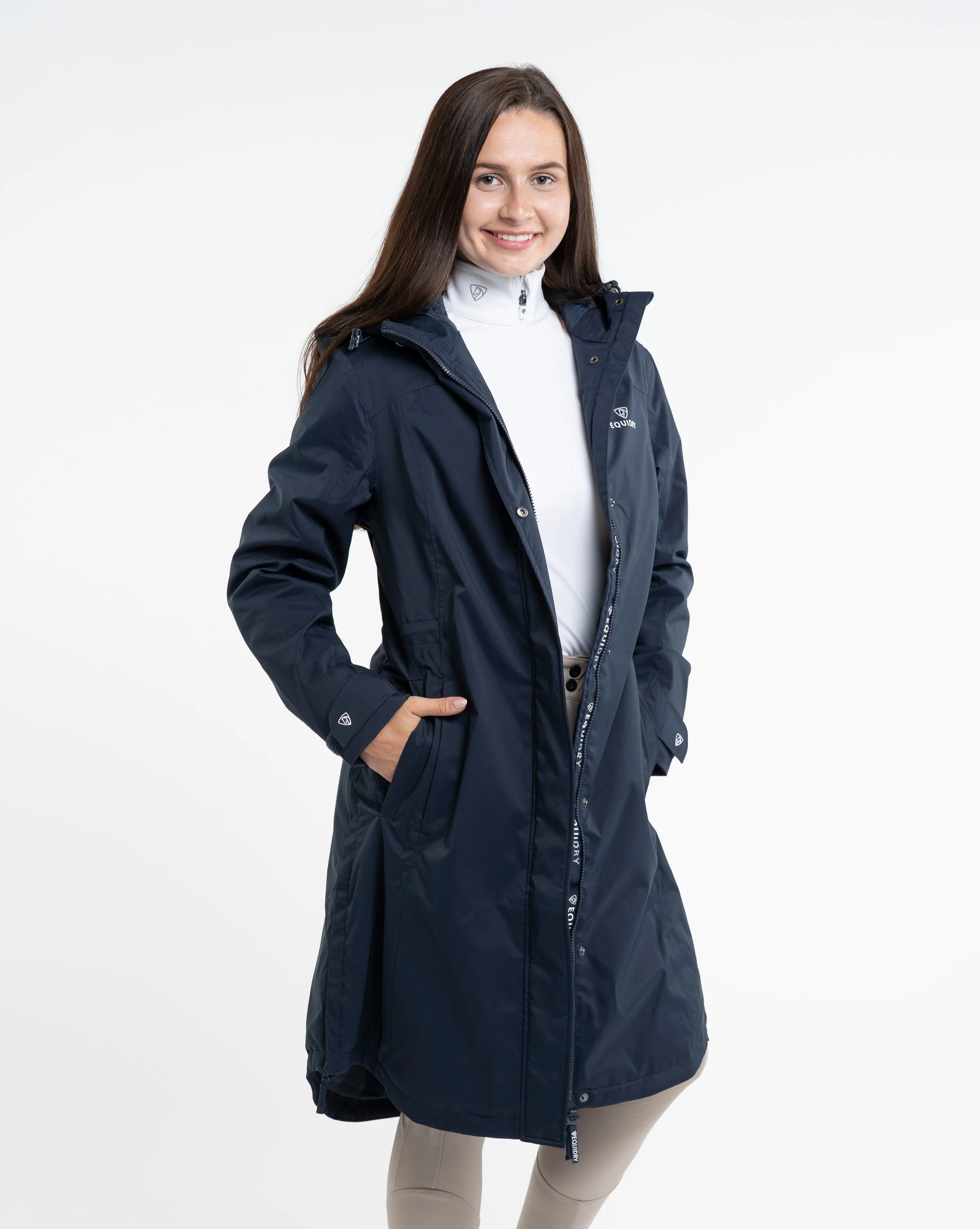 Bronte Waterproof Riding Coat | Women's | Navy - Image 4
