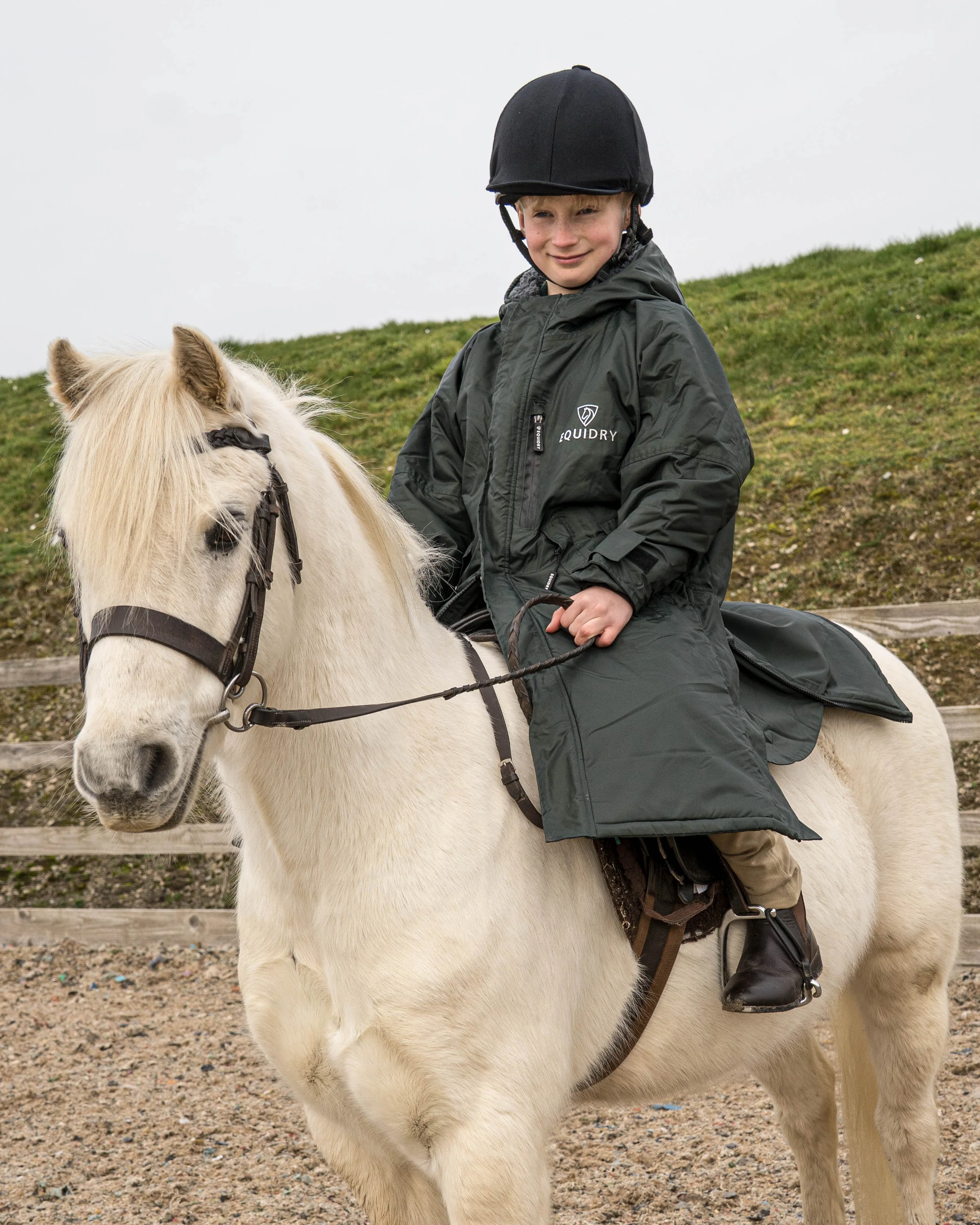 Evolution Children's | Thick Fleece | Black Forest Green/Grey - Image 10