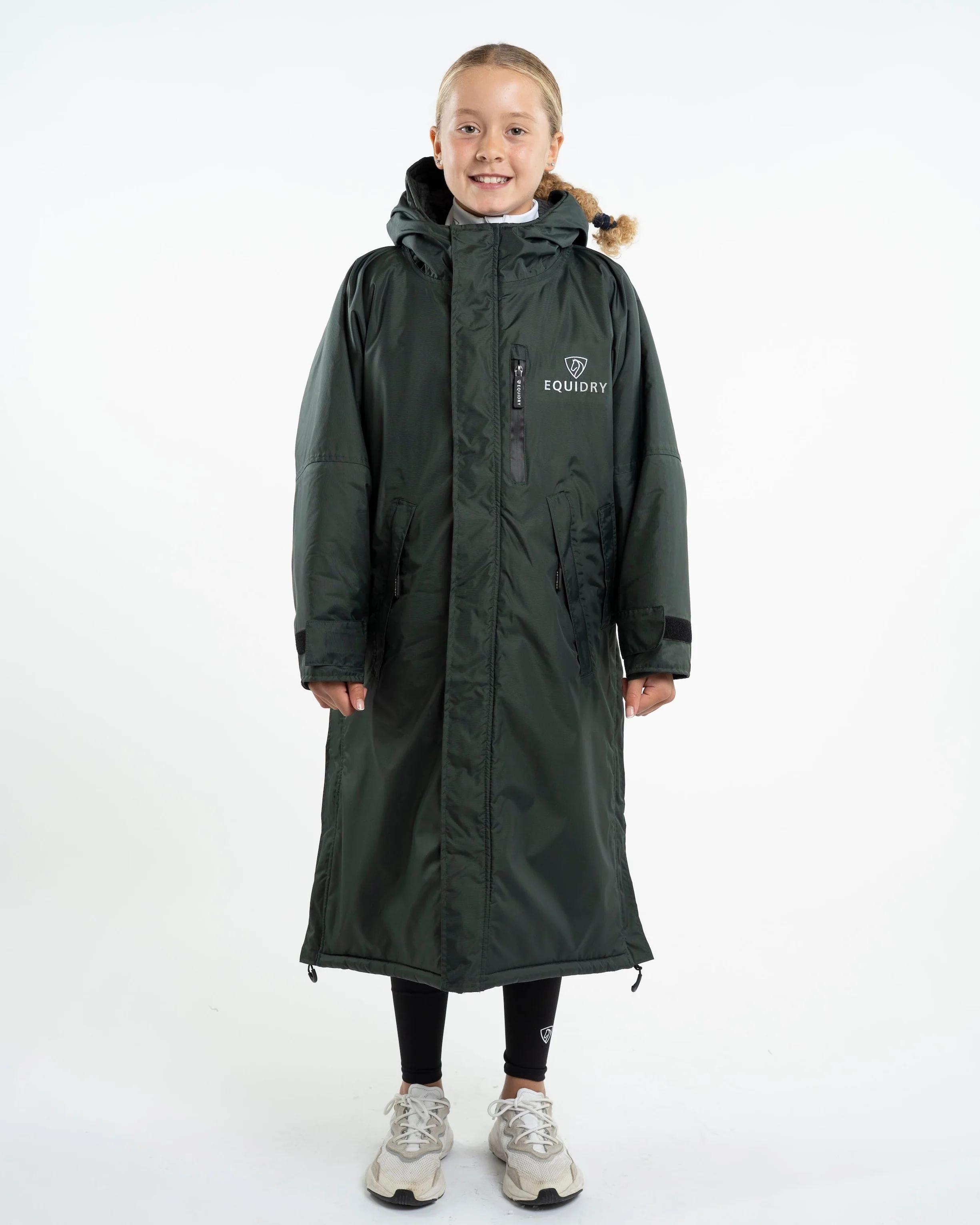 Evolution Children's | Thick Fleece | Black Forest Green/Grey - Image 3