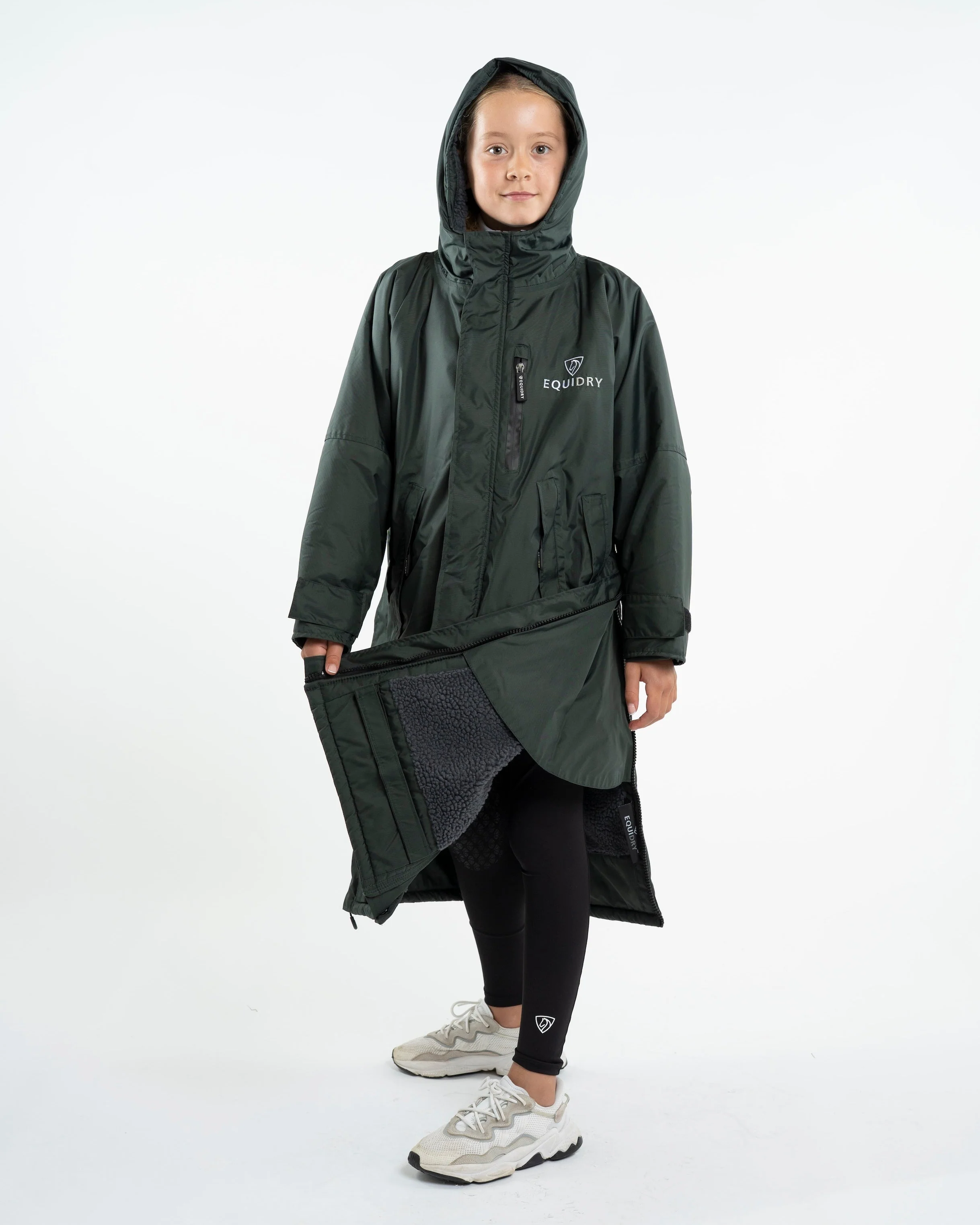 Evolution Children's | Thick Fleece | Black Forest Green/Grey - Image 5