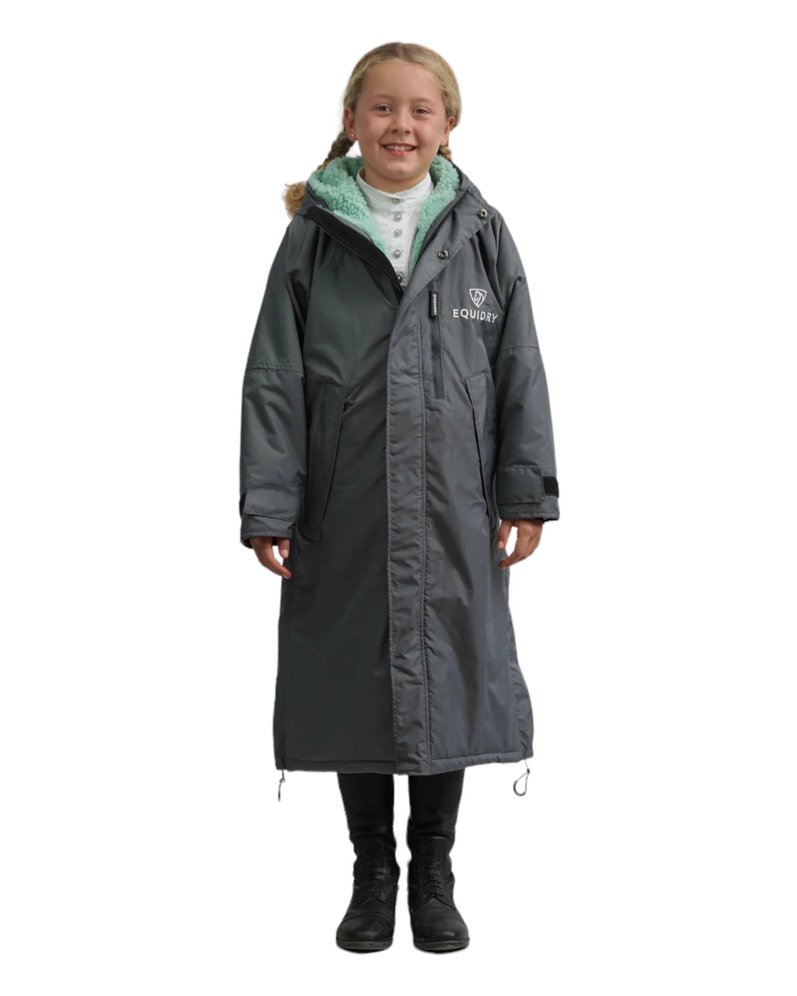 Evolution Children's | Thick Fleece | Grey/Jade - Image 3