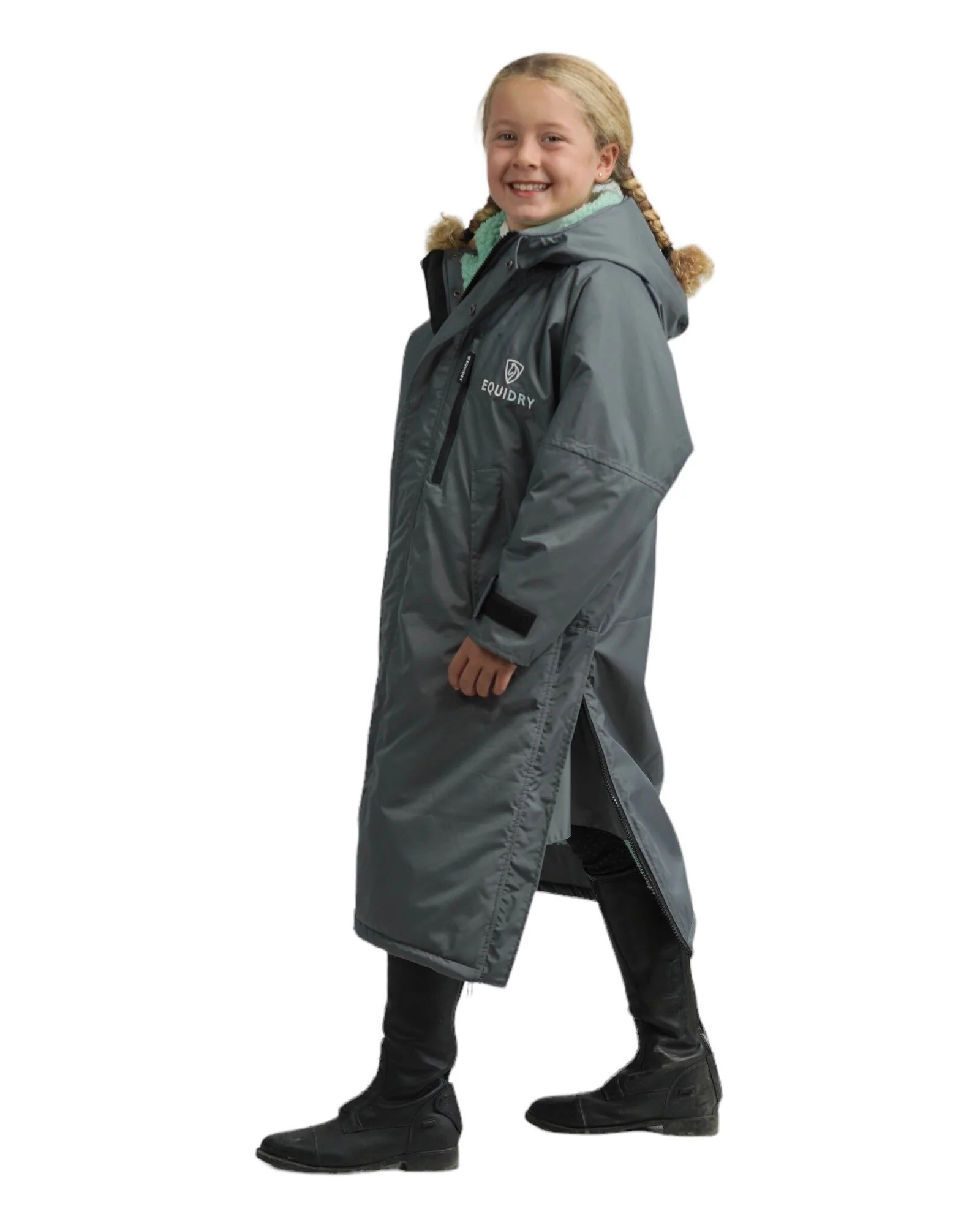 Evolution Children's | Thick Fleece | Grey/Jade - Image 7