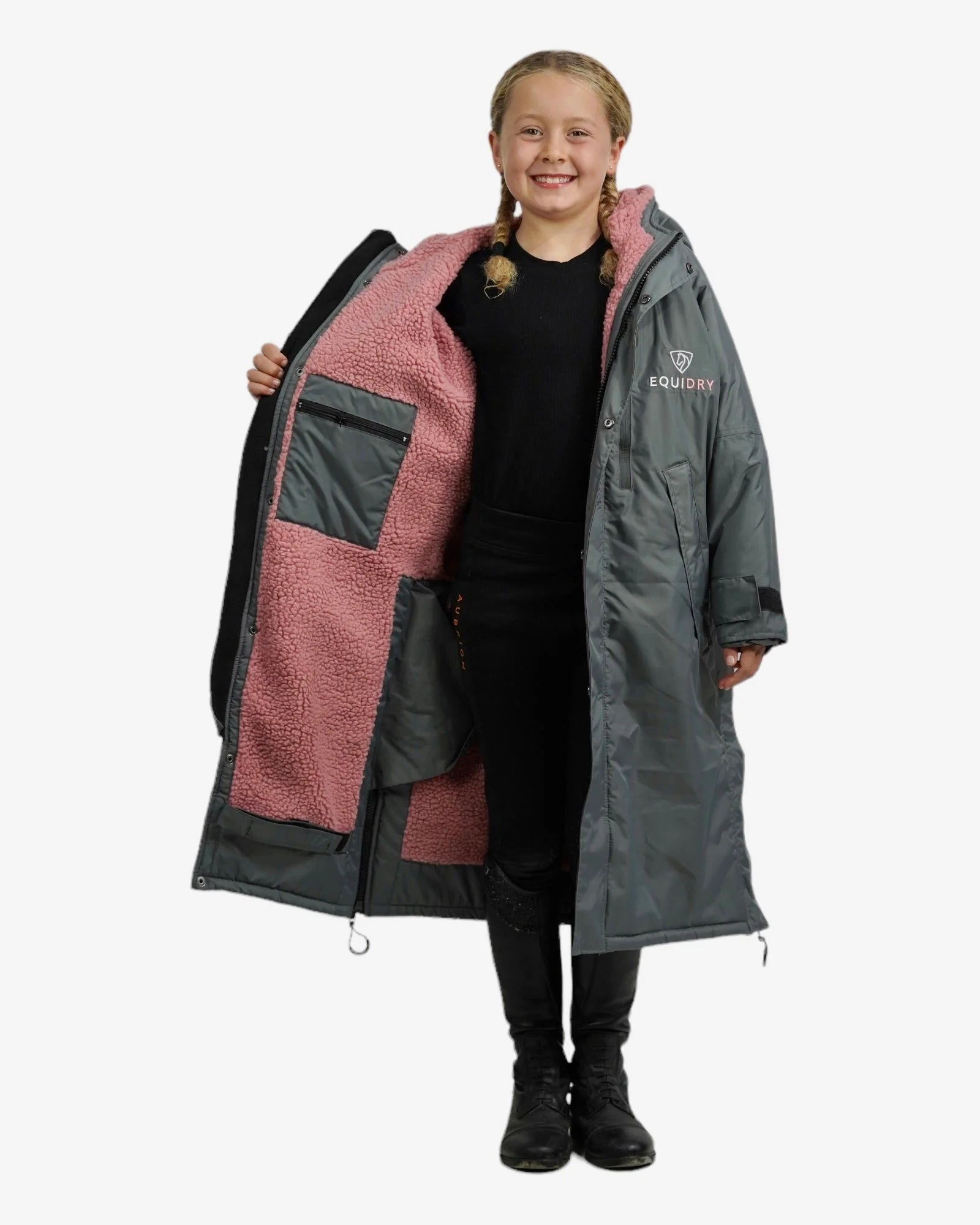 Evolution Children's | Thick Fleece | Grey/Pale Pink - Image 7