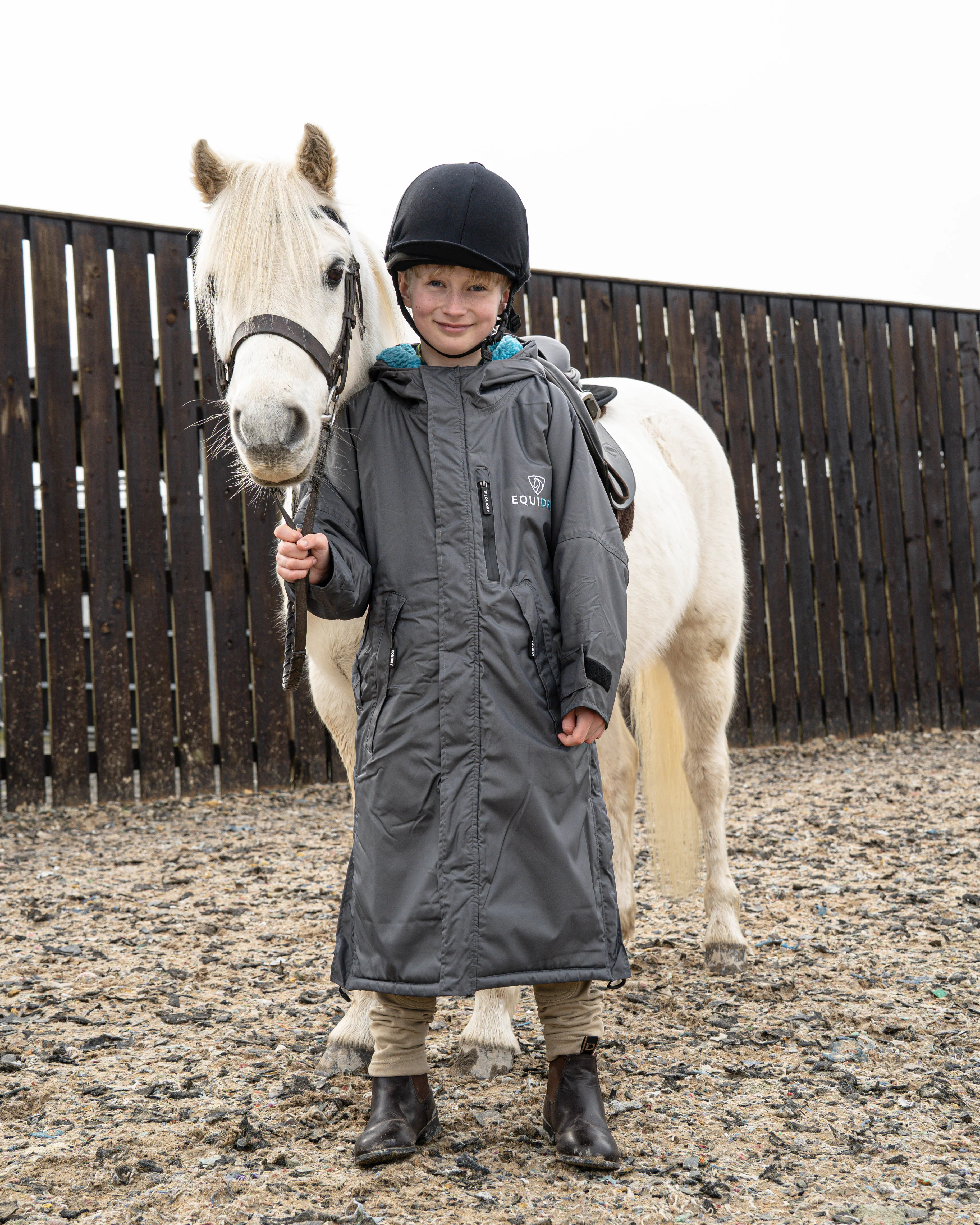 Evolution Children's | Thick Fleece | Grey/Turquoise - Image 2