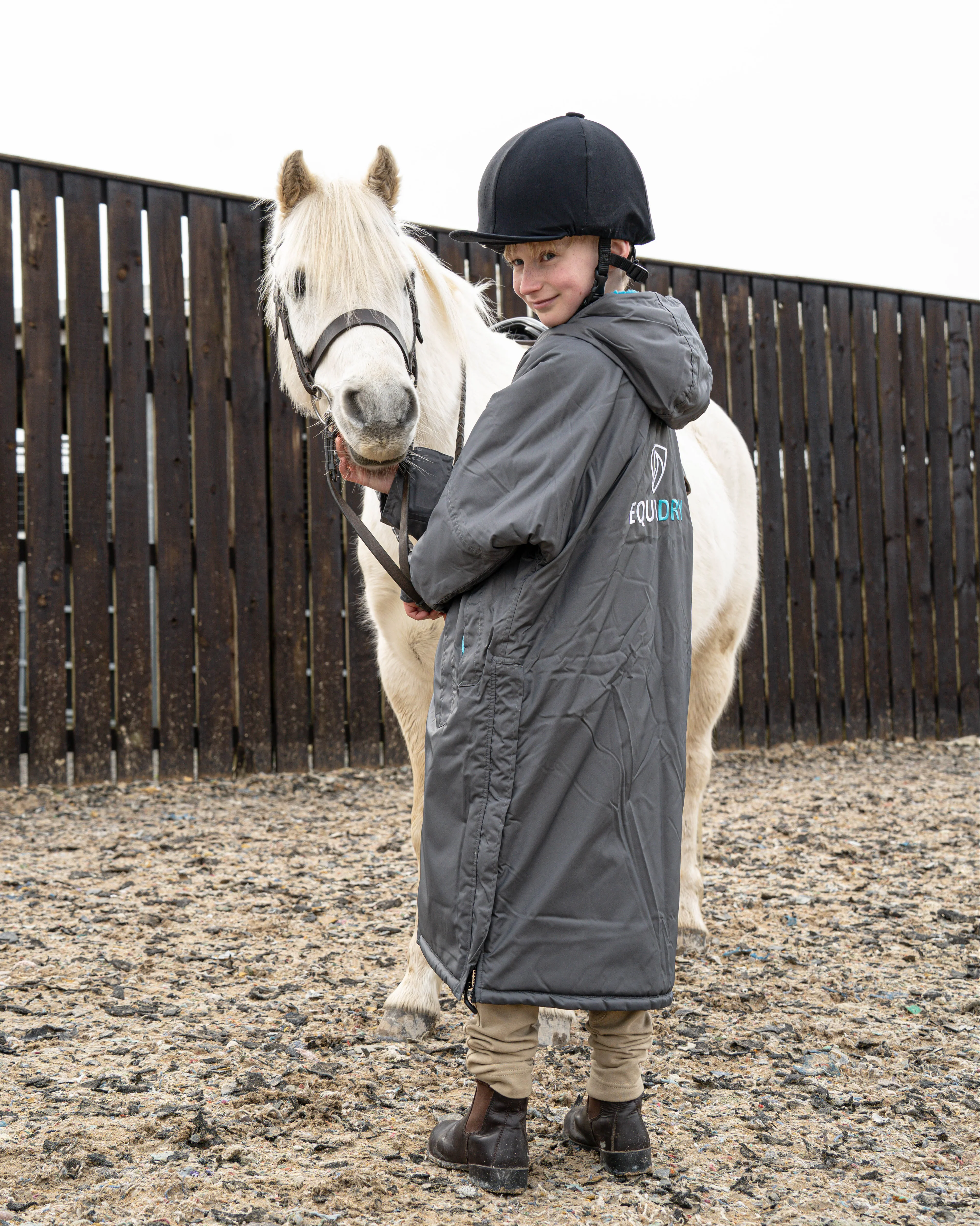 Evolution Children's | Thick Fleece | Grey/Turquoise - Image 4