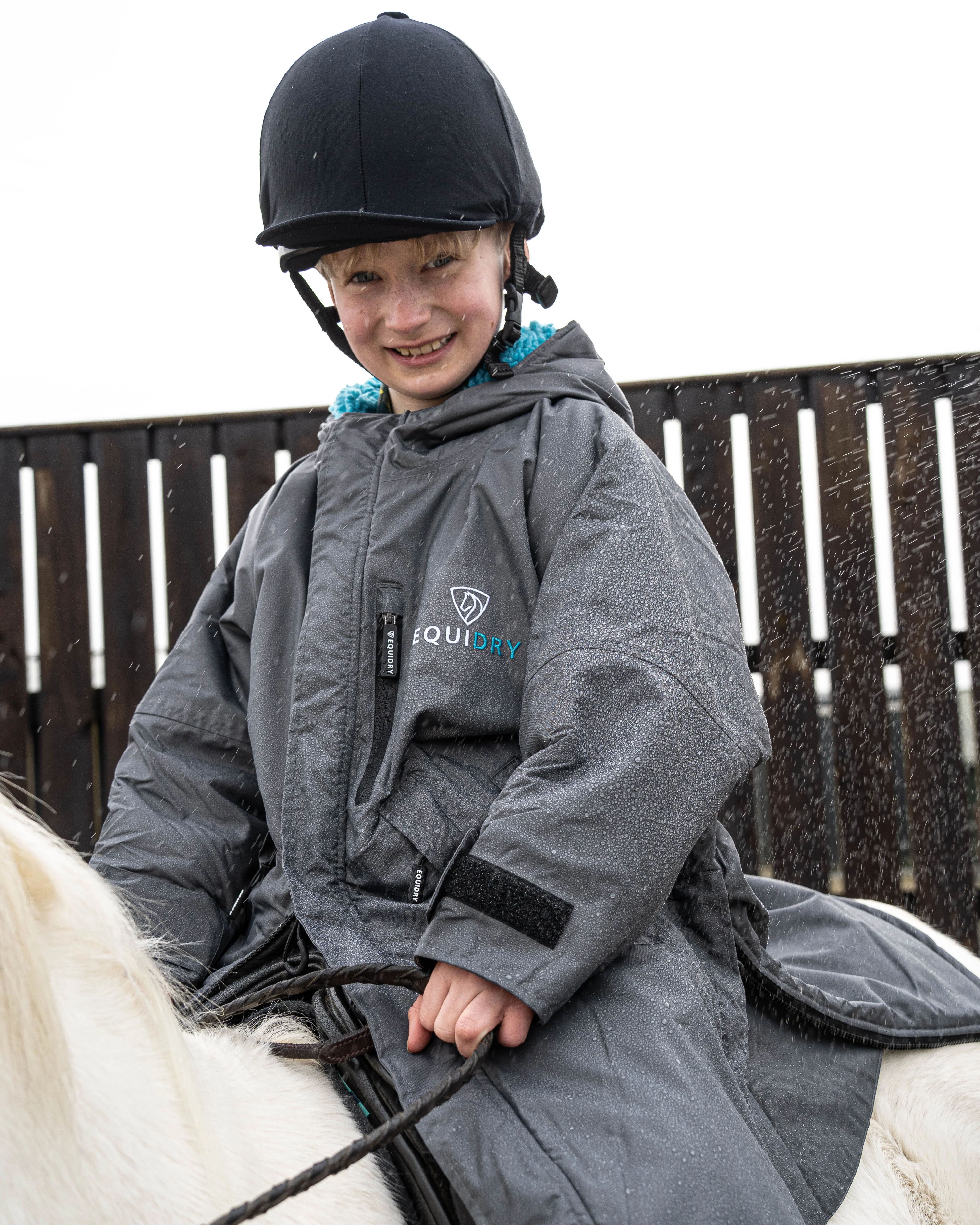 Evolution Children's | Thick Fleece | Grey/Turquoise - Image 6
