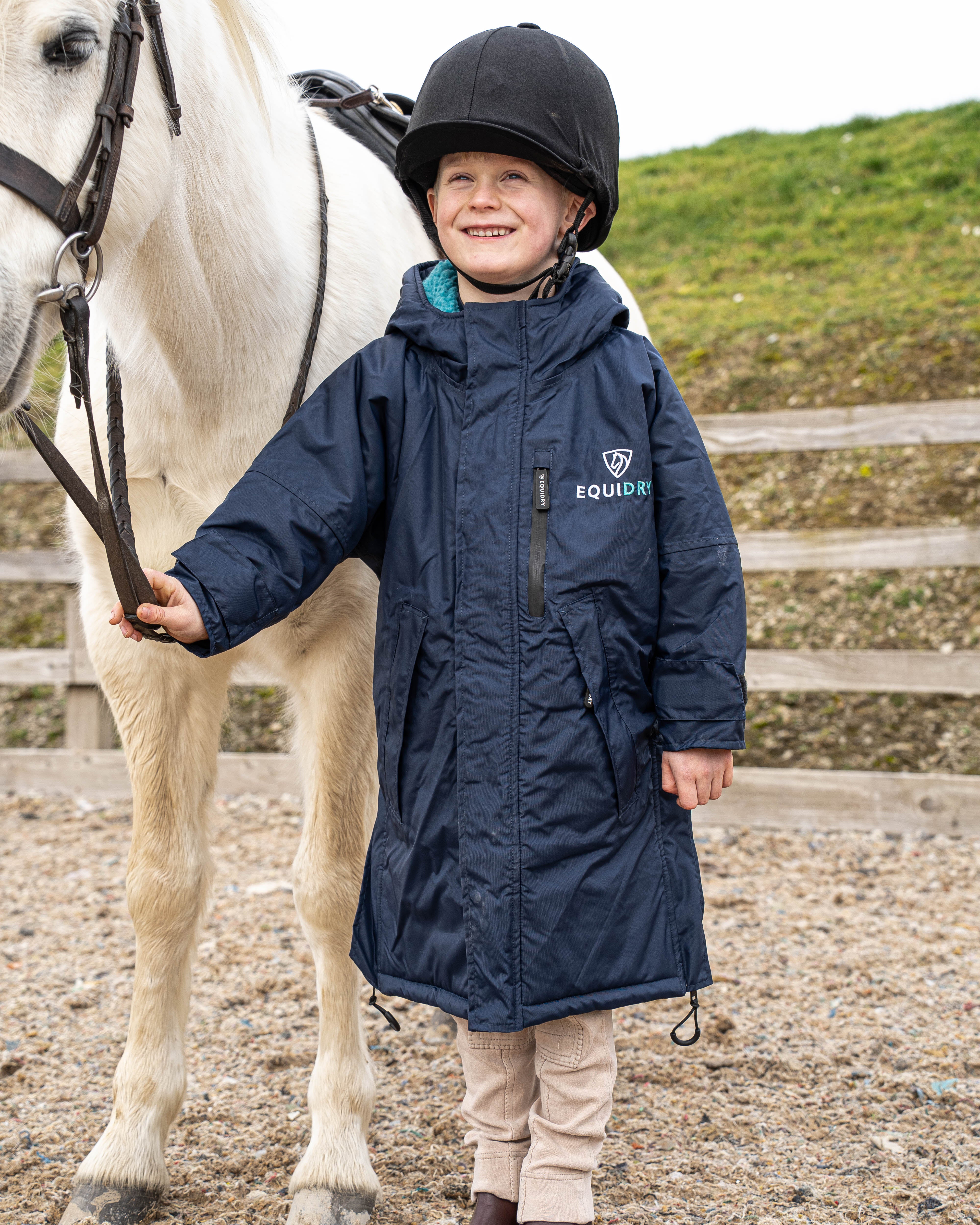 Evolution Children's | Thick Fleece | Navy/Turquoise - Image 11