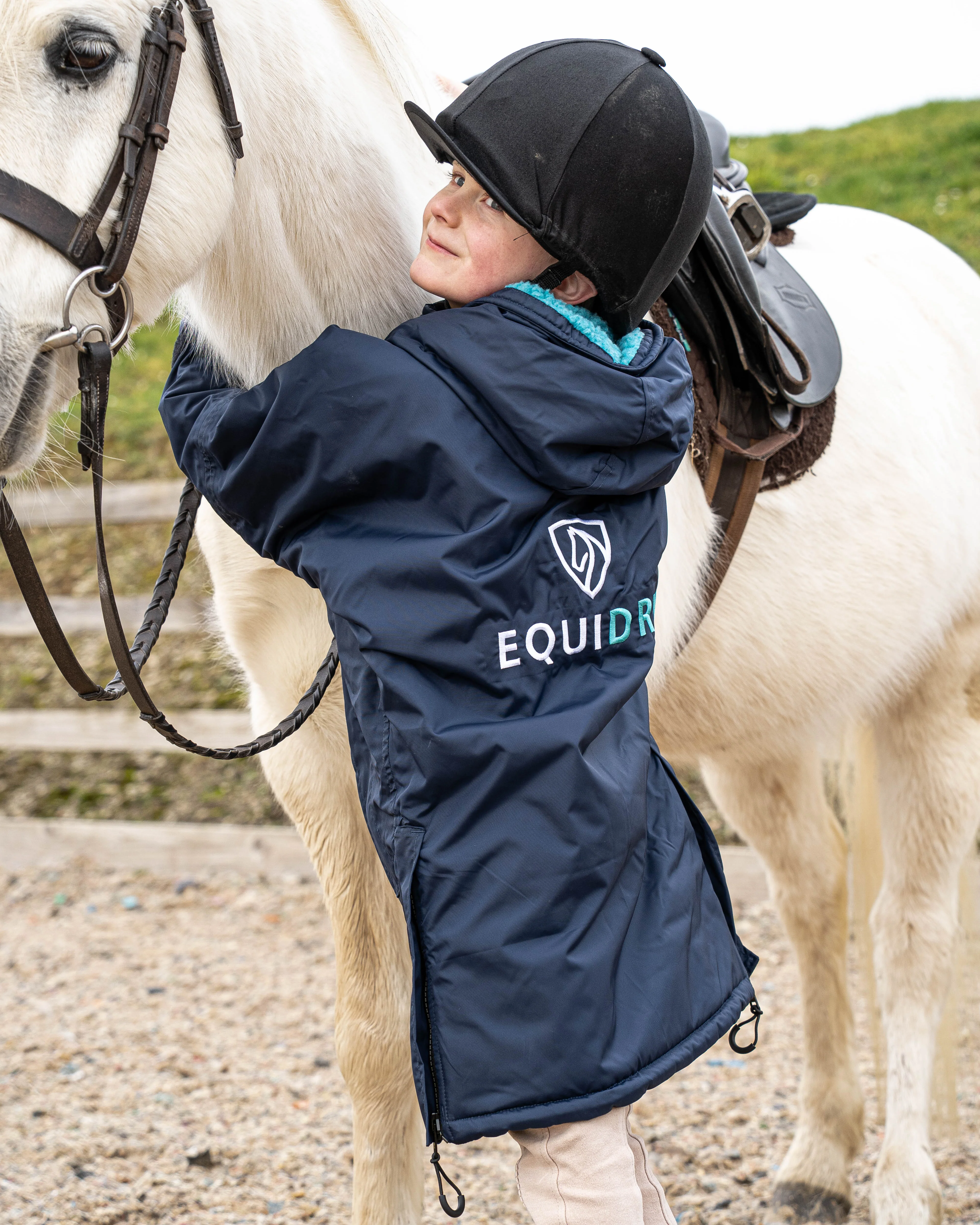 Evolution Children's | Thick Fleece | Navy/Turquoise - Image 2