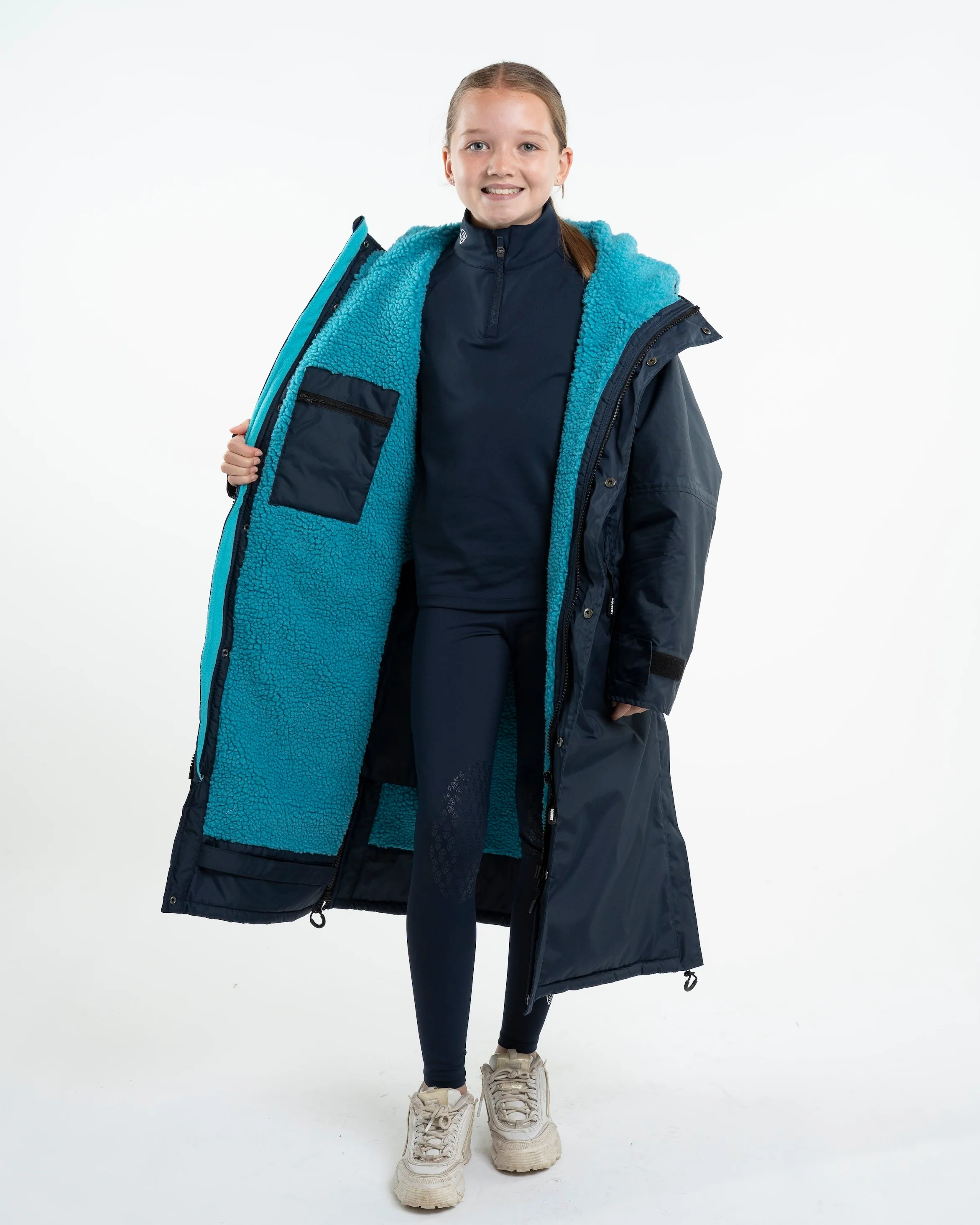 Evolution Children's | Thick Fleece | Navy/Turquoise - Image 4