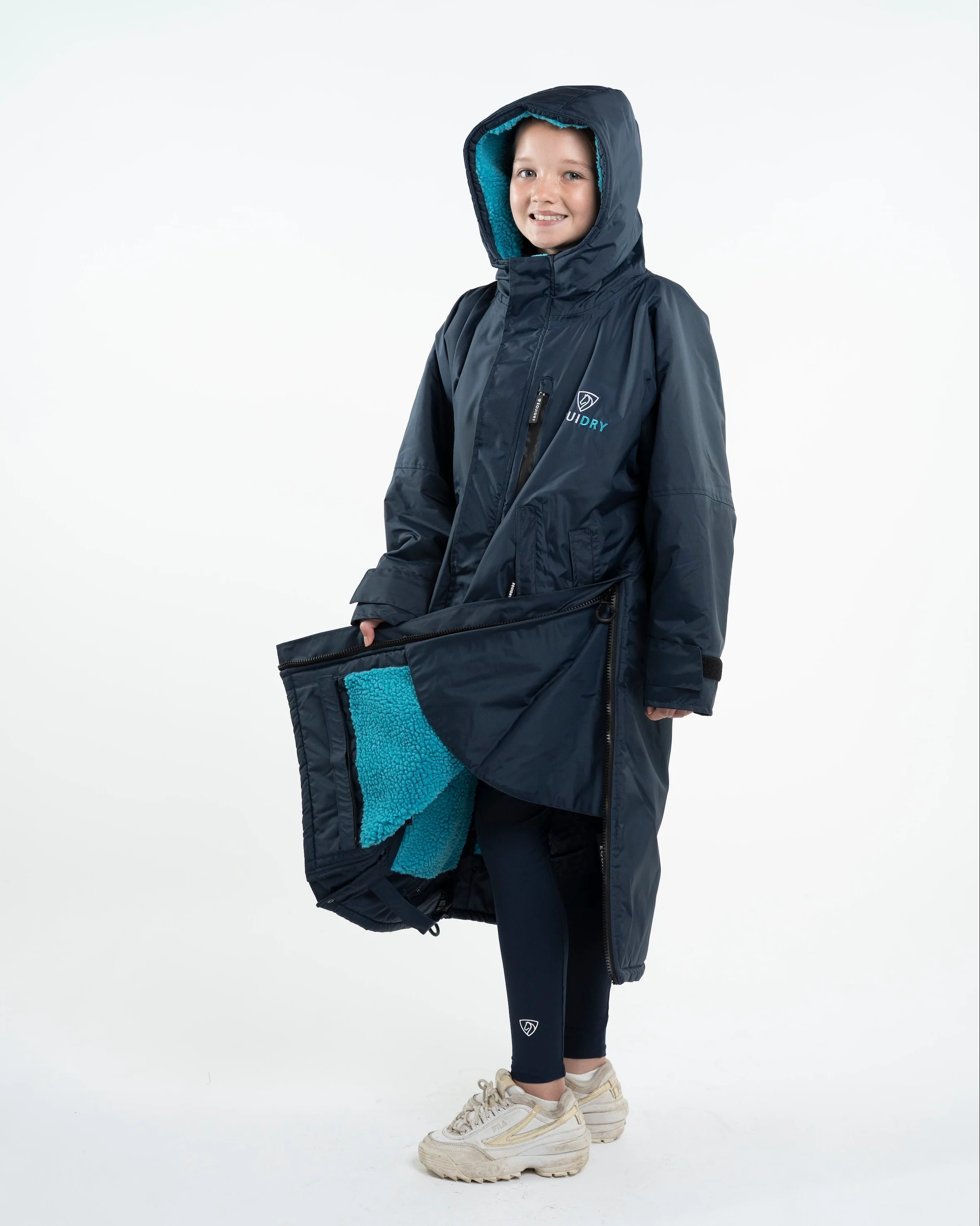Evolution Children's | Thick Fleece | Navy/Turquoise - Image 5