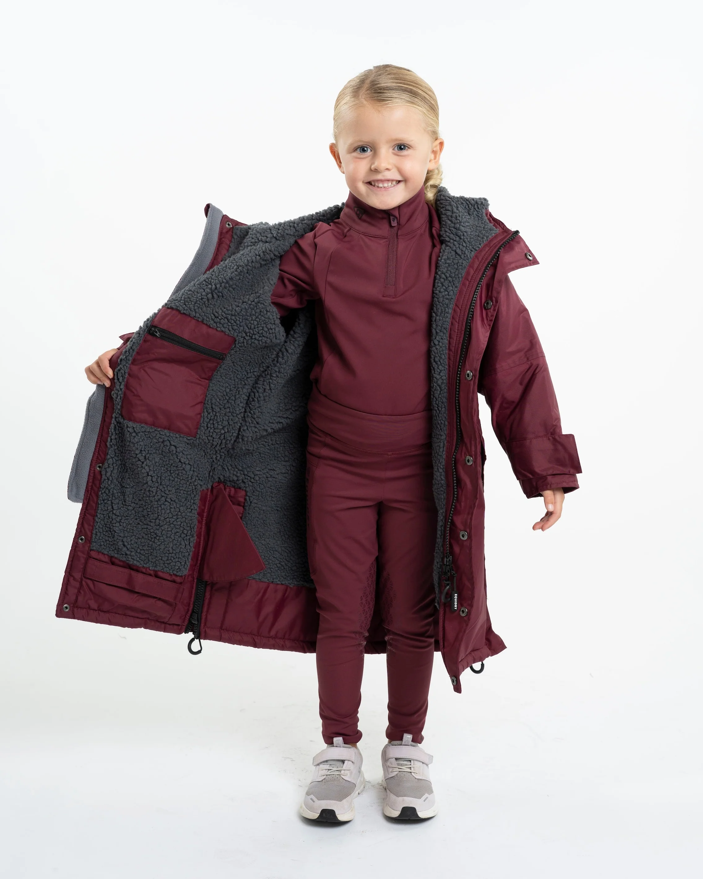 Evolution Children's | Thick Fleece | Plum/Grey - Image 4
