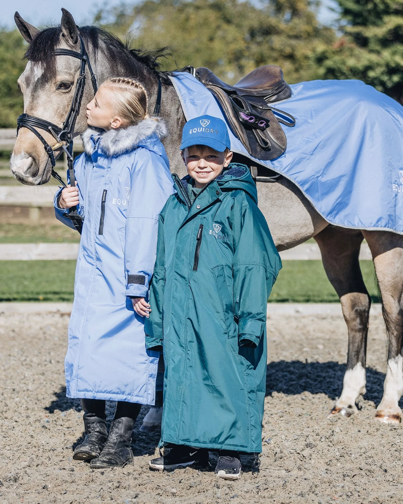 Evolution Children's | Thick Fleece | Teal/Grey - Image 2