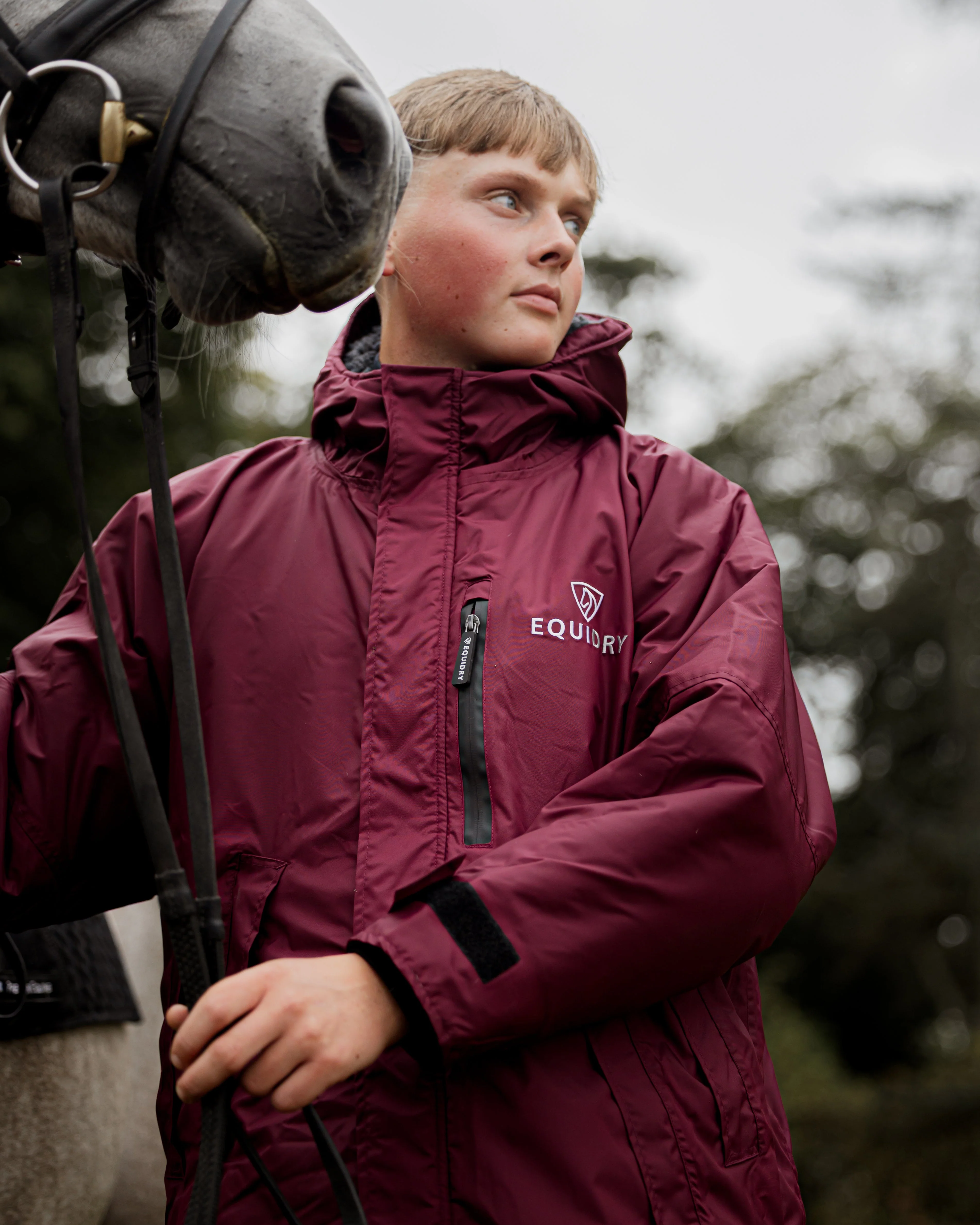 Evolution Men's | Thick Fleece | Plum/Grey - Image 2