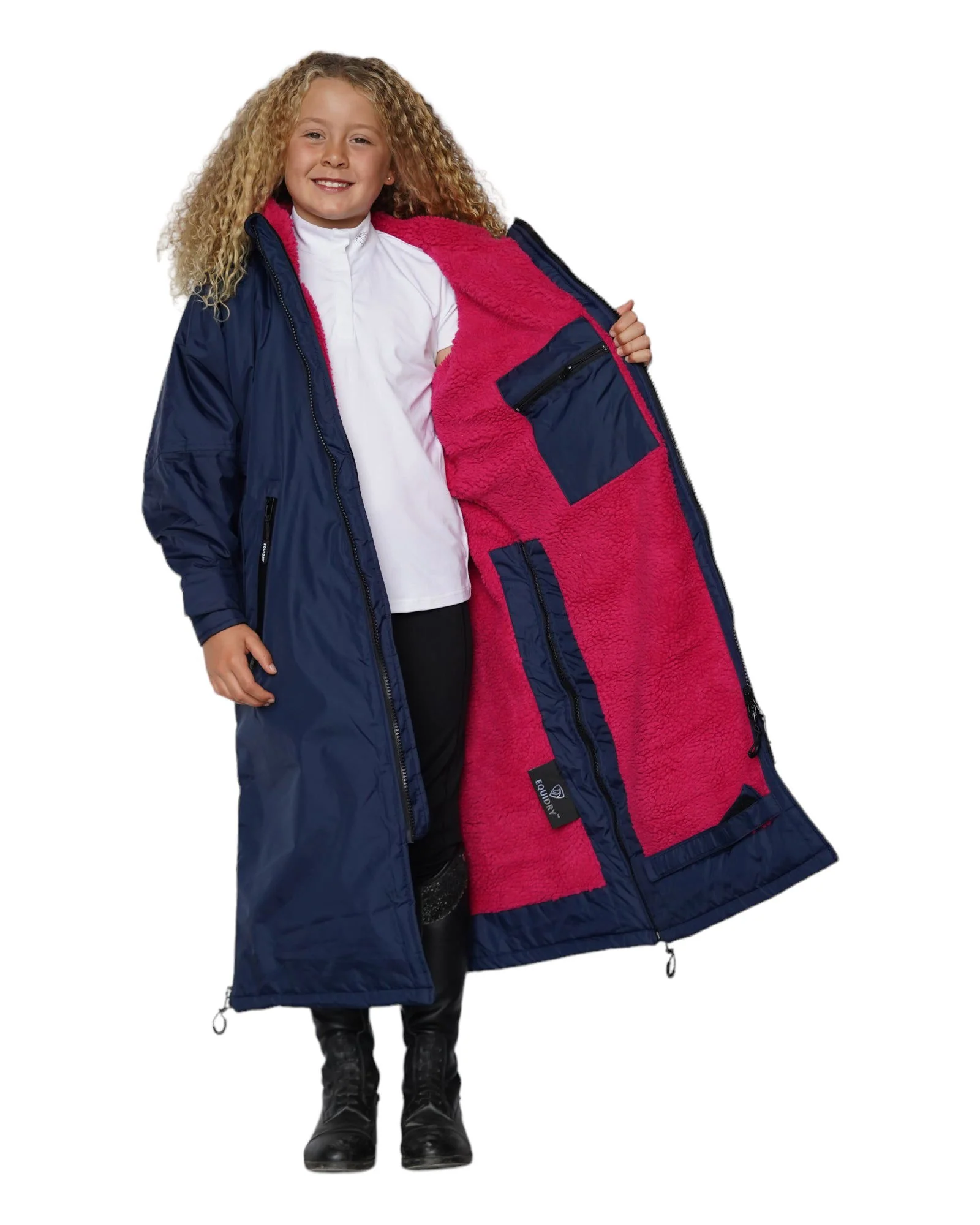 Original Children's | Thick Fleece | Navy/Raspberry - Image 3