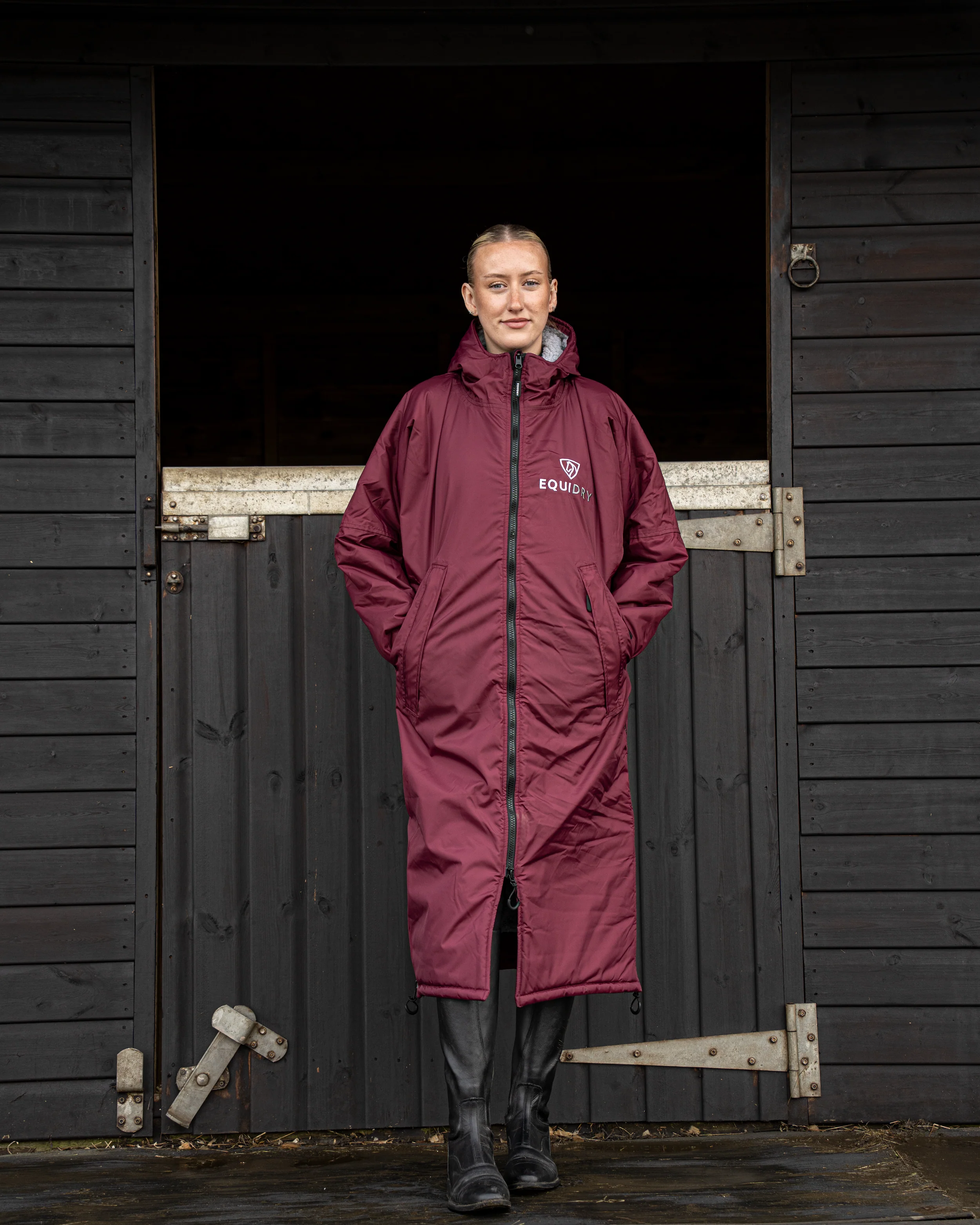 Original Women's | Thick Fleece | Plum/Grey - Image 3