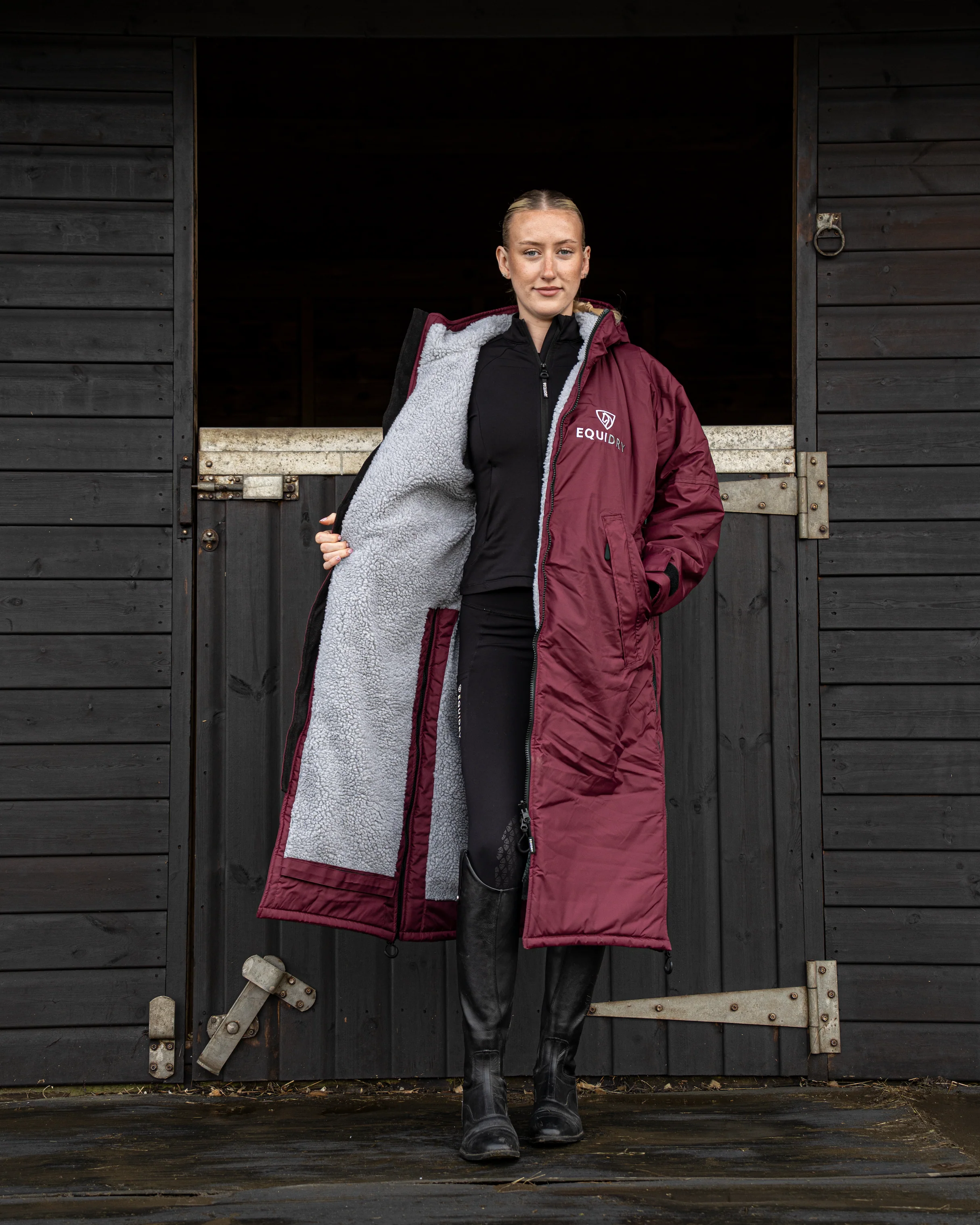 Original Women's | Thick Fleece | Plum/Grey - Image 4