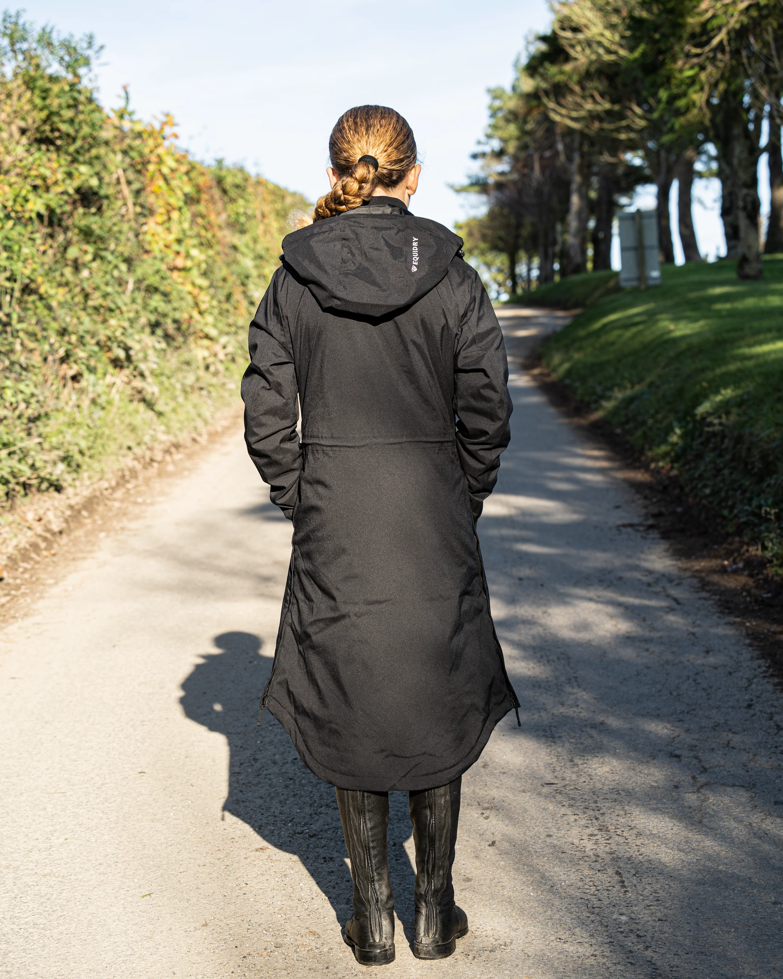 Bronte Waterproof Riding Coat | Removable Hood | Girls | Black - Image 3