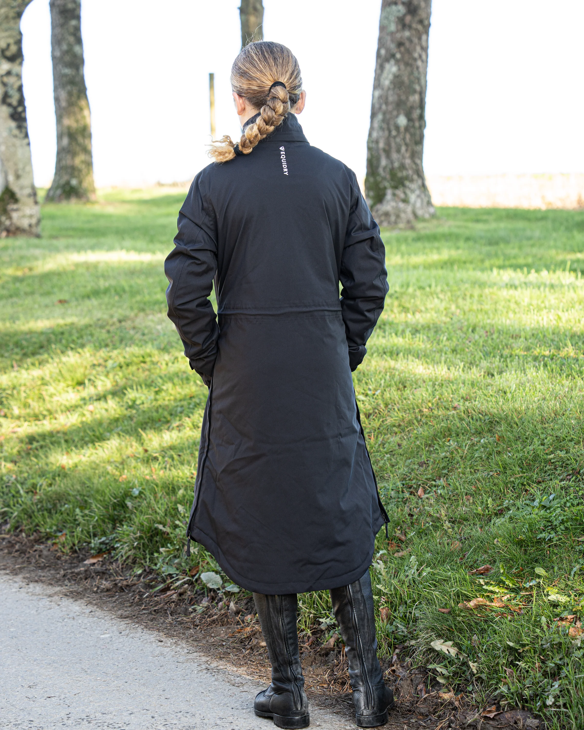 Bronte Waterproof Riding Coat | Removable Hood | Girls | Black - Image 4