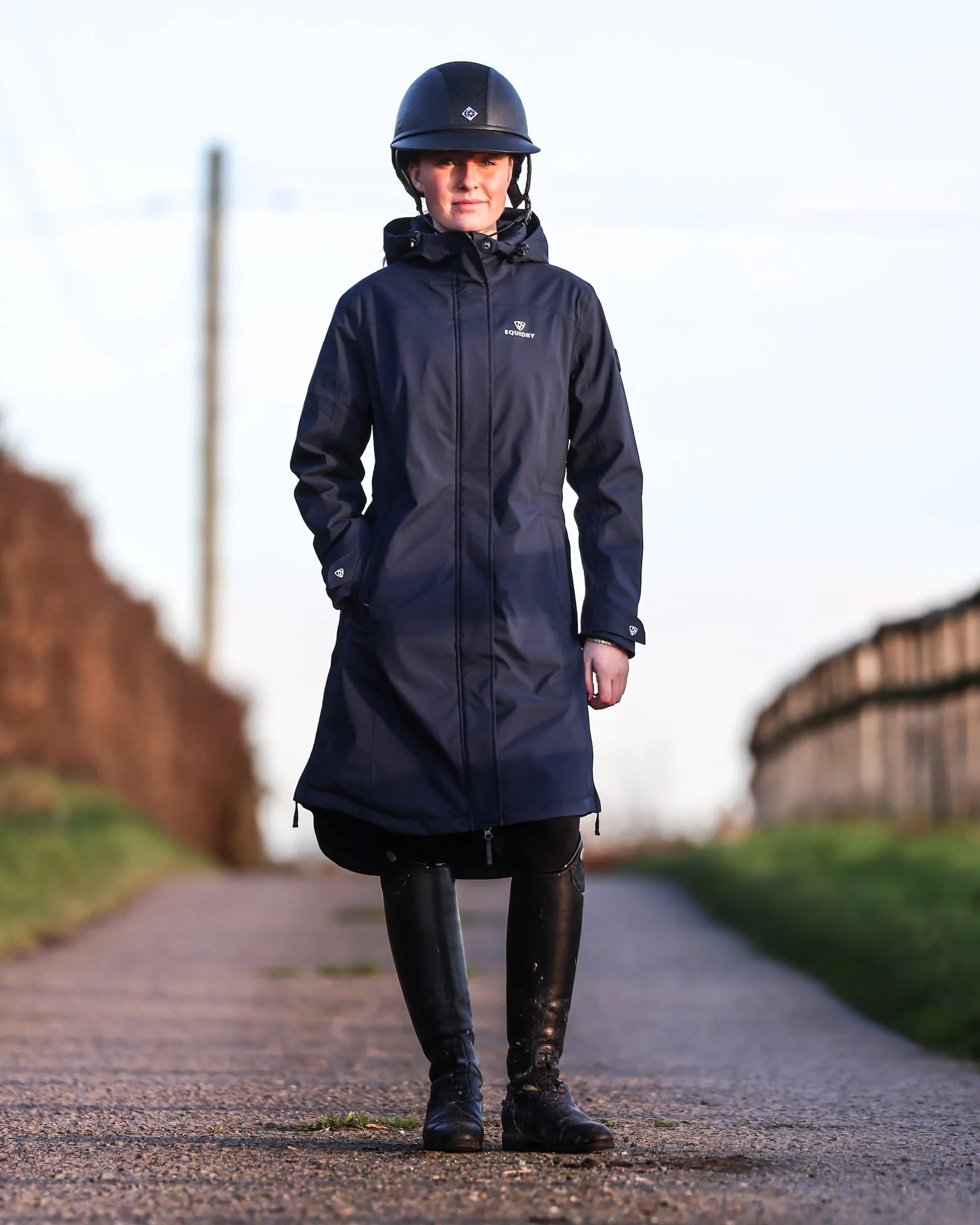 Bronte Waterproof Riding Coat | Girl's | Navy - Image 5