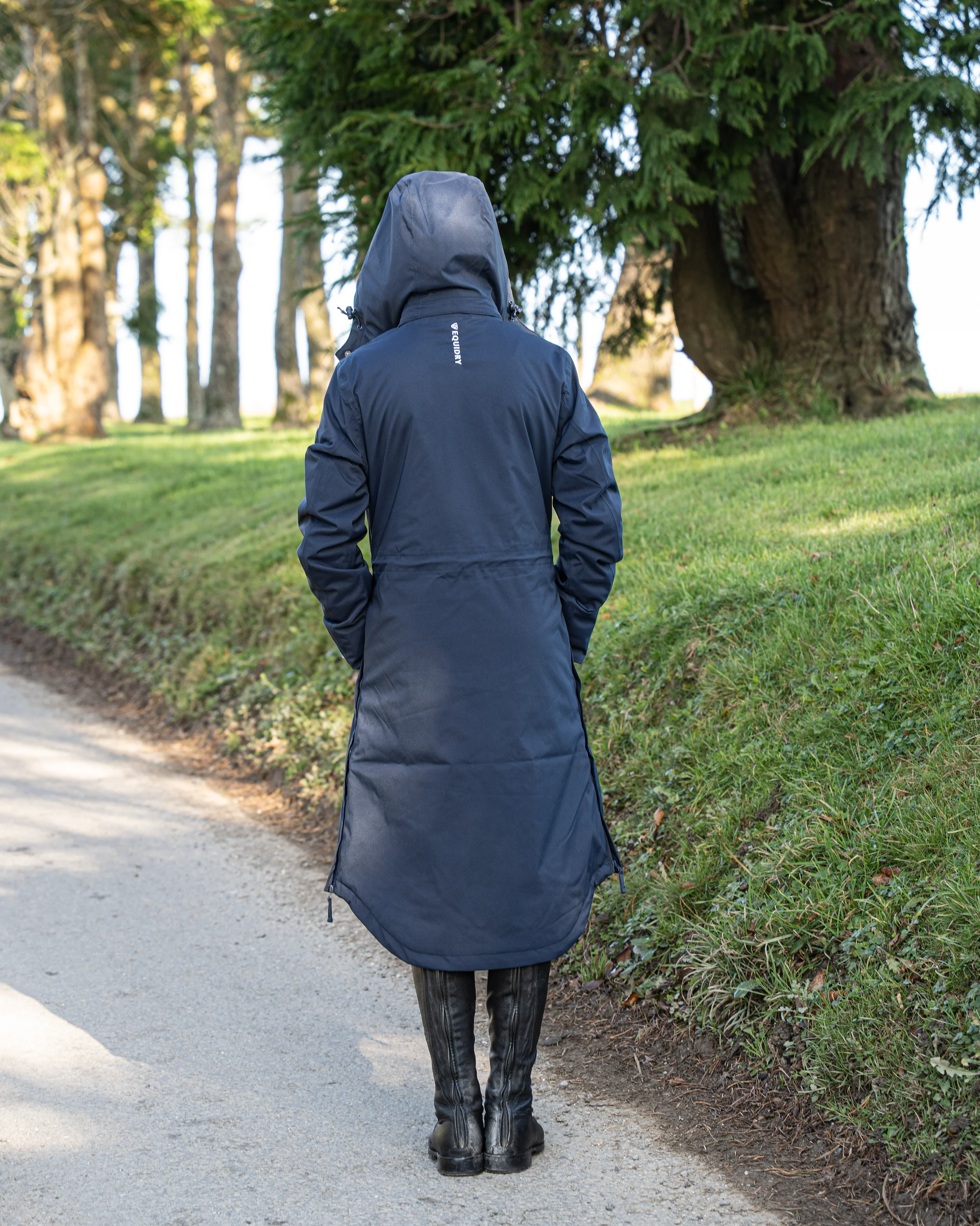 Bronte Waterproof Riding Coat | Removable Hood | Girls | Navy - Image 5