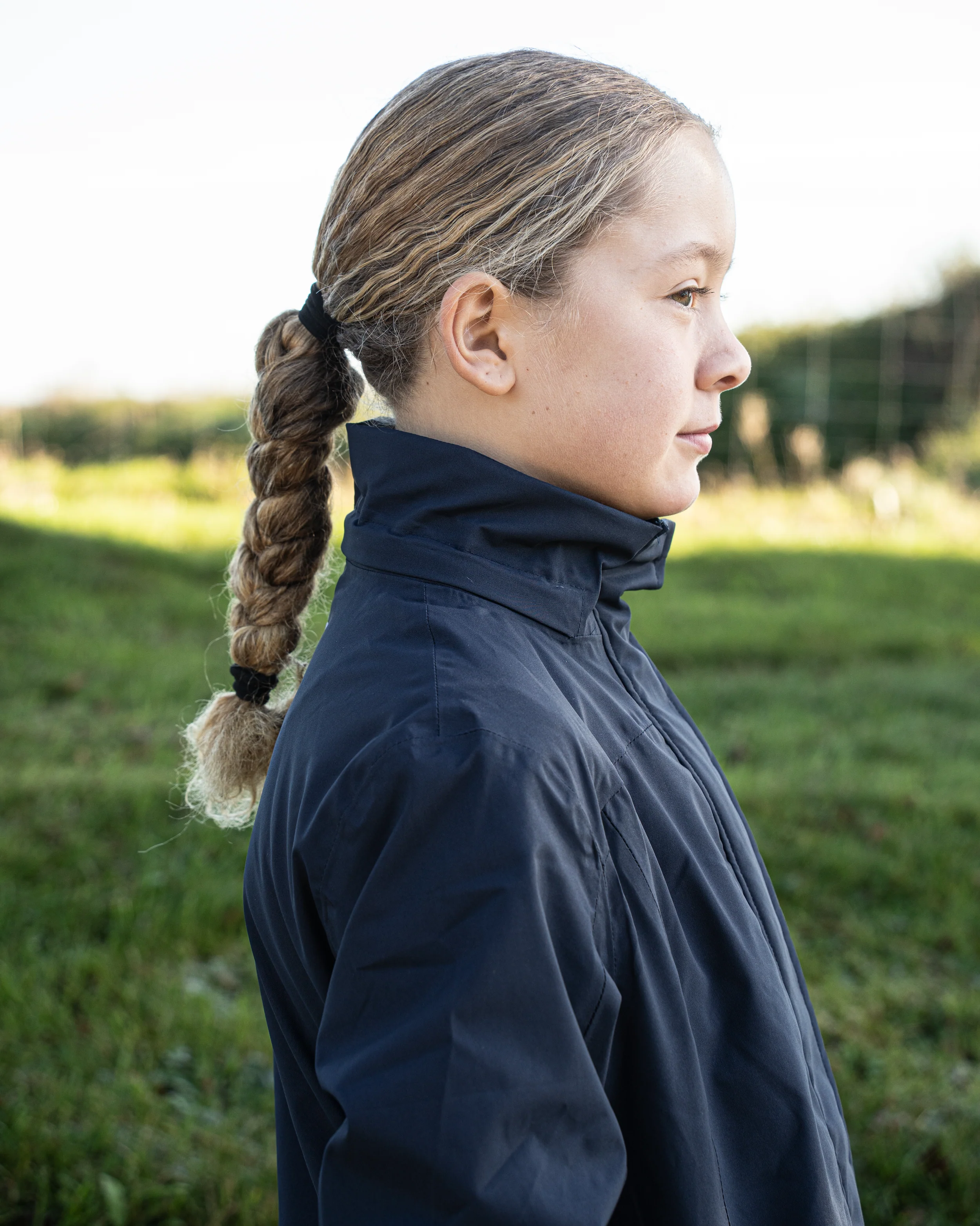 Bronte Waterproof Riding Coat | Removable Hood | Girls | Navy - Image 9