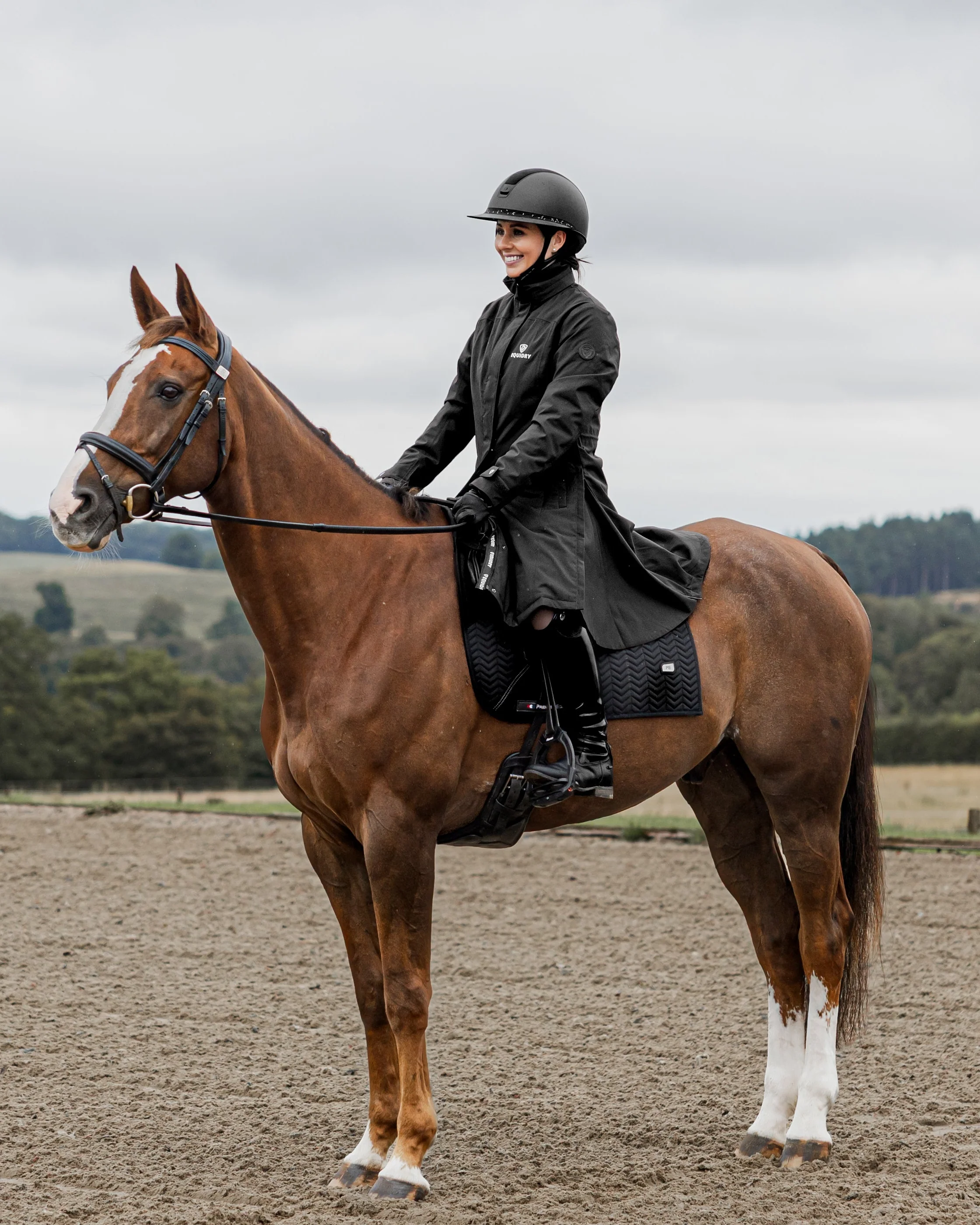 Bronte Waterproof Riding Coat | Removable Hood | Women's | Black - Image 6