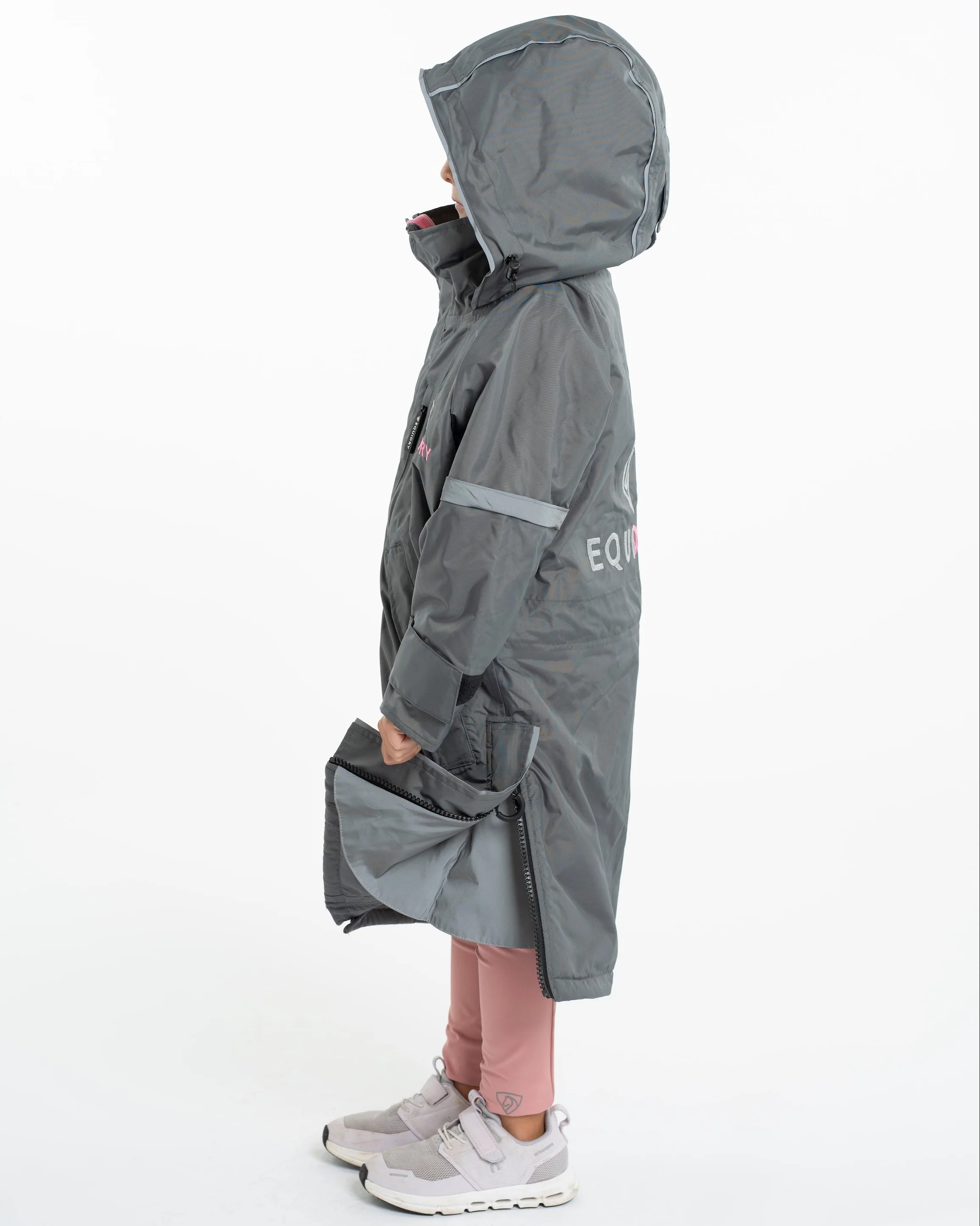 Evolution Children's | Thin Fleece | Reflective | Grey/Penelope Pink - Image 5