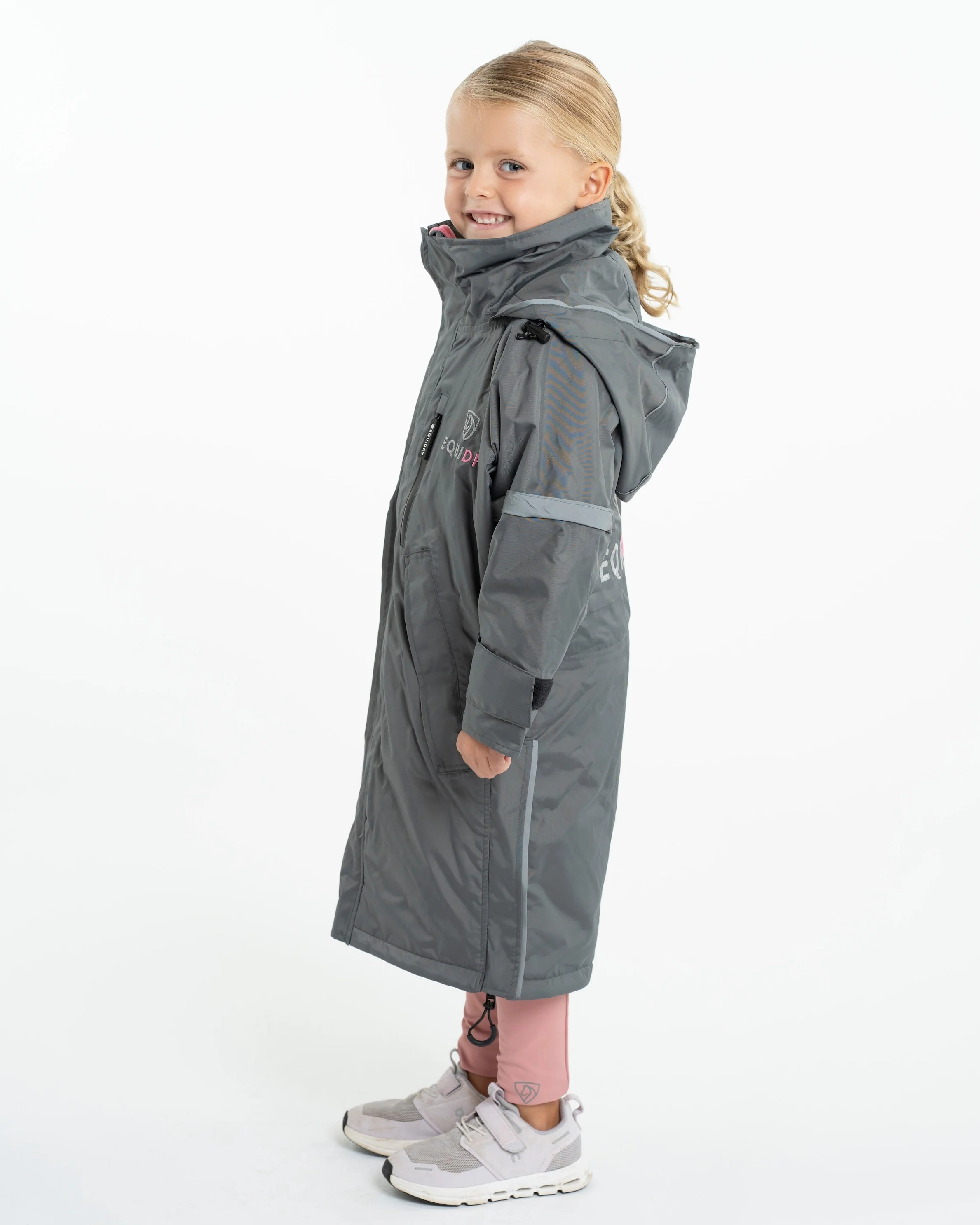 Evolution Children's | Thin Fleece | Reflective | Grey/Penelope Pink - Image 7