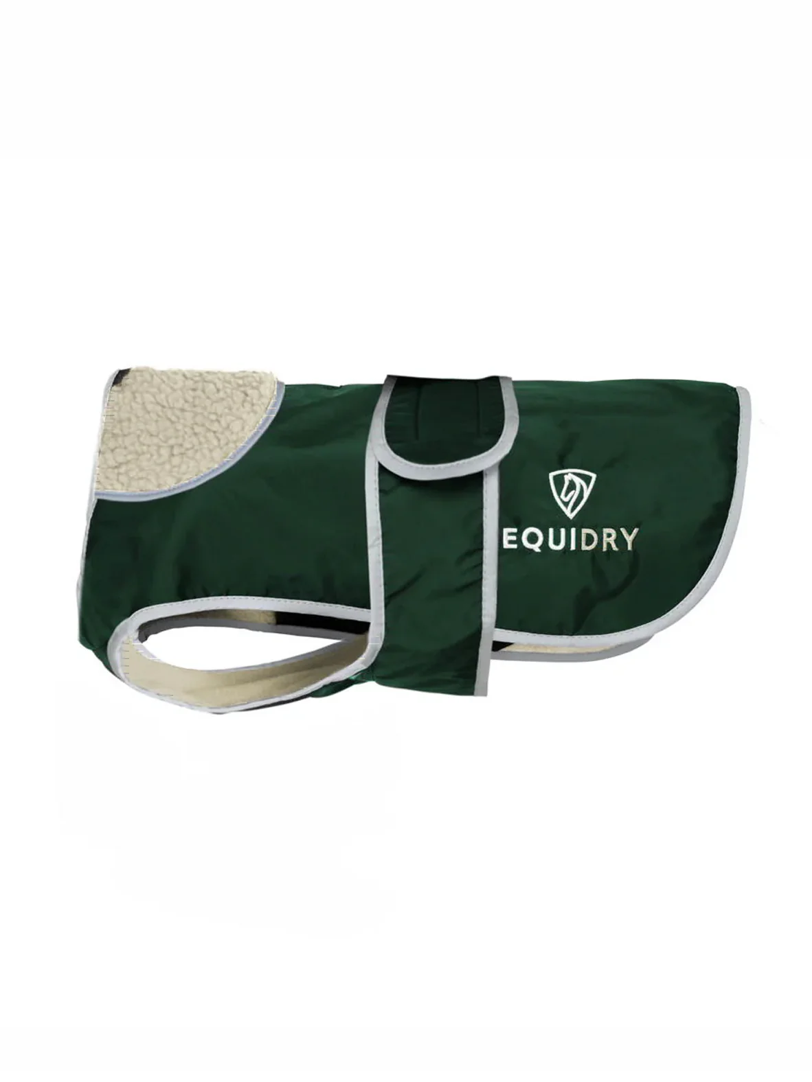 Waterproof Dog Coat | Black Forest Green/Cream