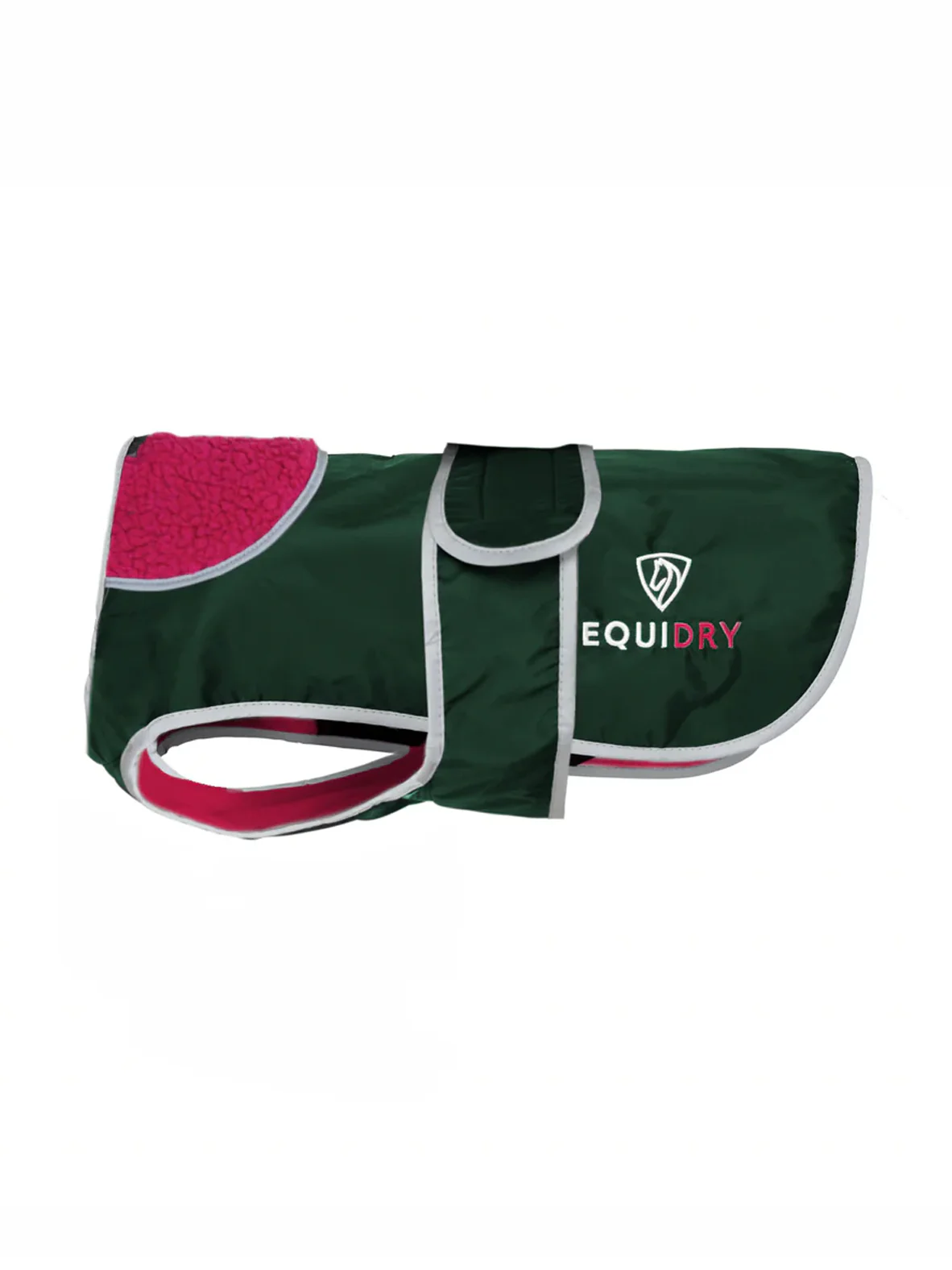 Waterproof Dog Coat | Black Forest Green/Peacock Pink