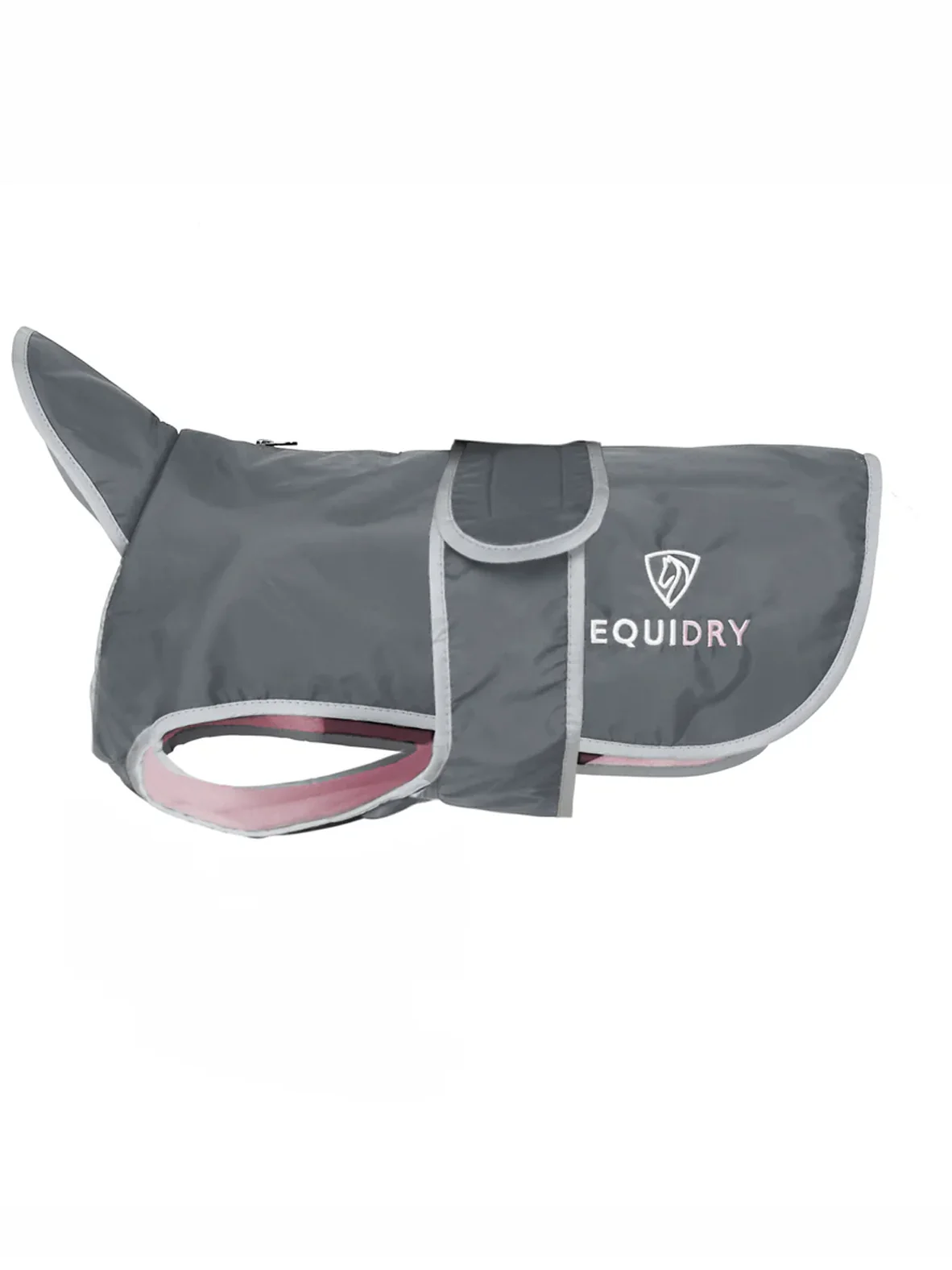 Waterproof Dog Coat | Grey/Pale Pink - Image 2