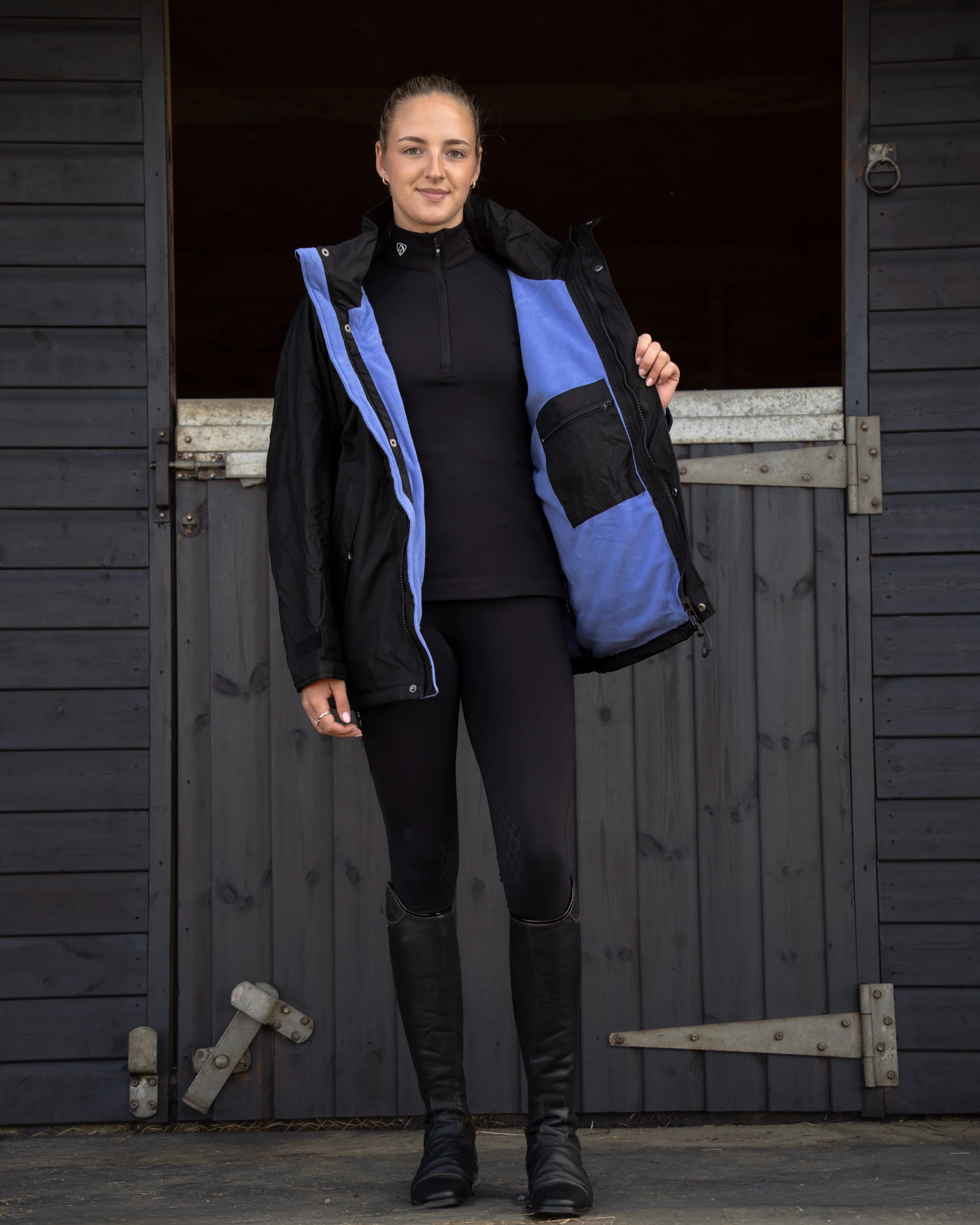Shortie Women's | Thin Fleece | Black/Lilac - Image 3