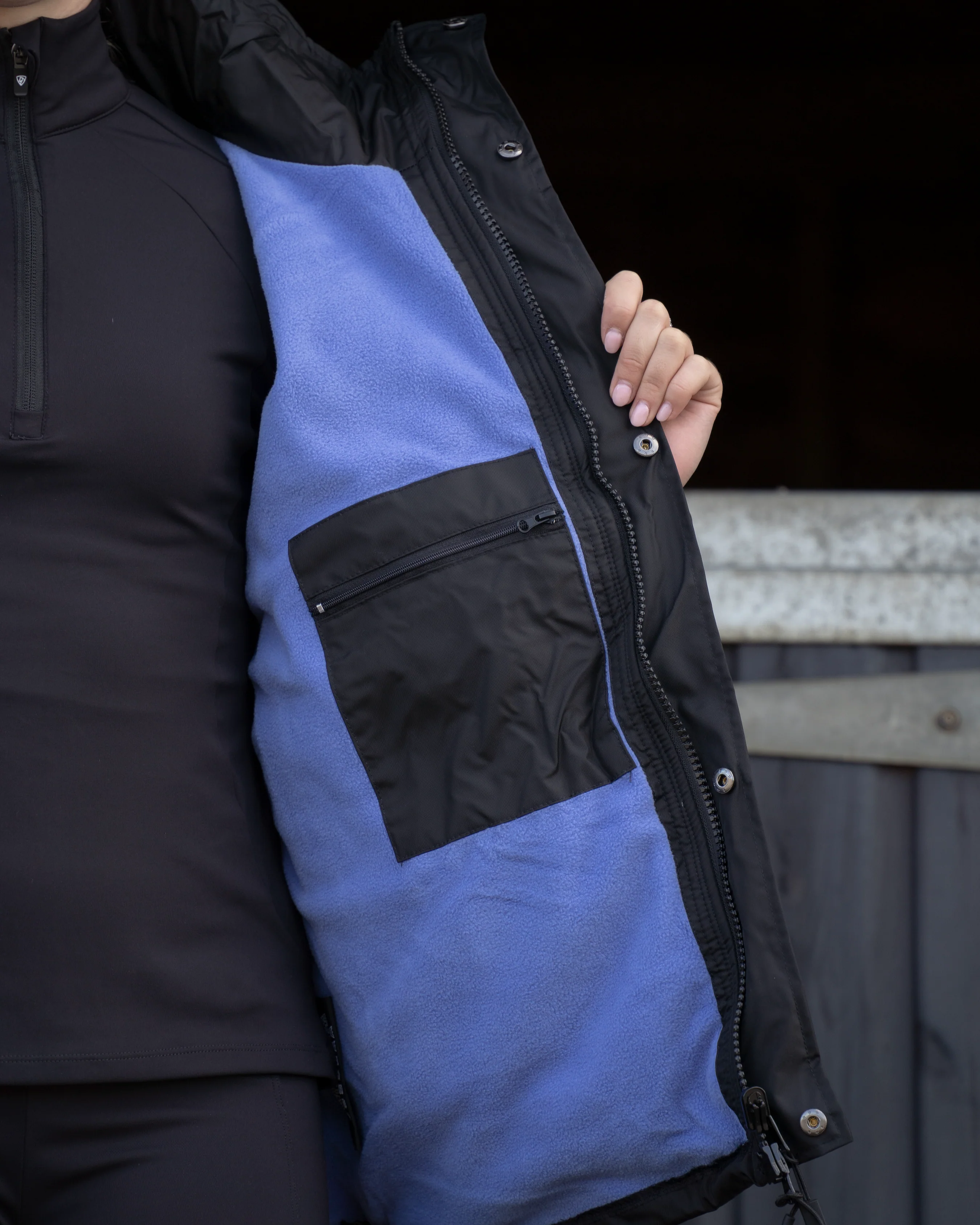 Shortie Women's | Thin Fleece | Black/Lilac - Image 9