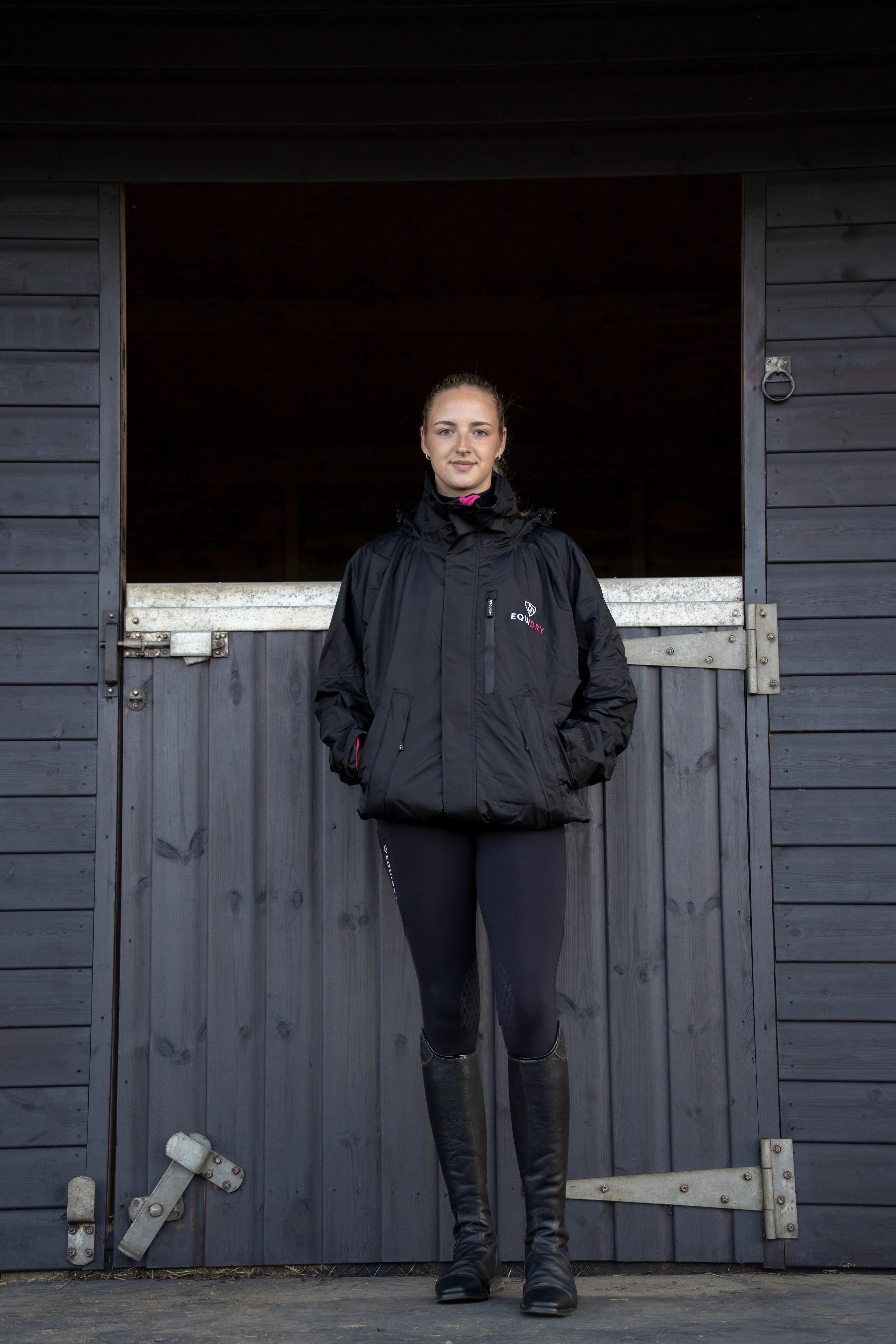 Shortie Women's | Thin Fleece | Black/Peacock Pink - Image 12