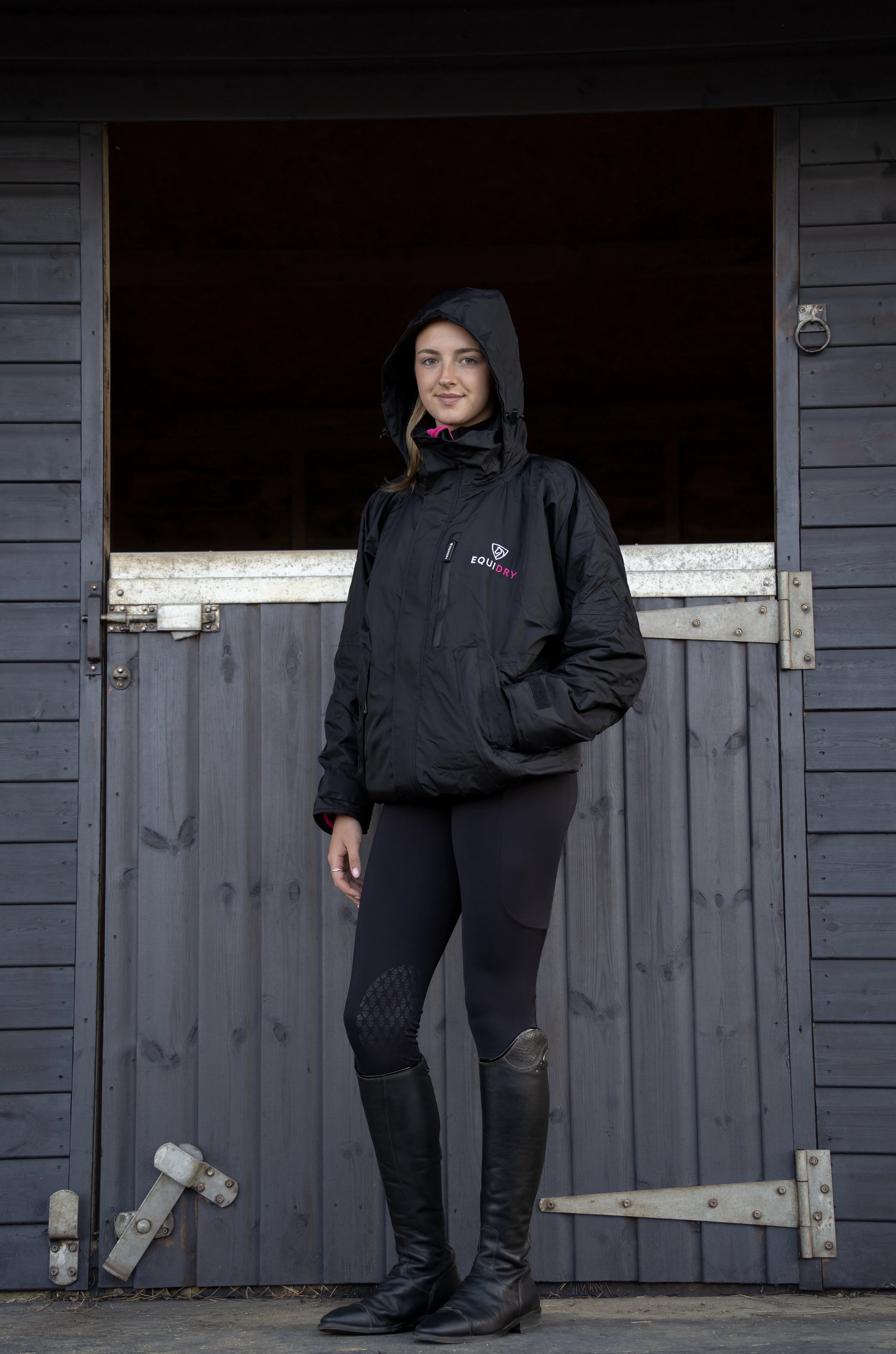 Shortie Women's | Thin Fleece | Black/Peacock Pink - Image 13