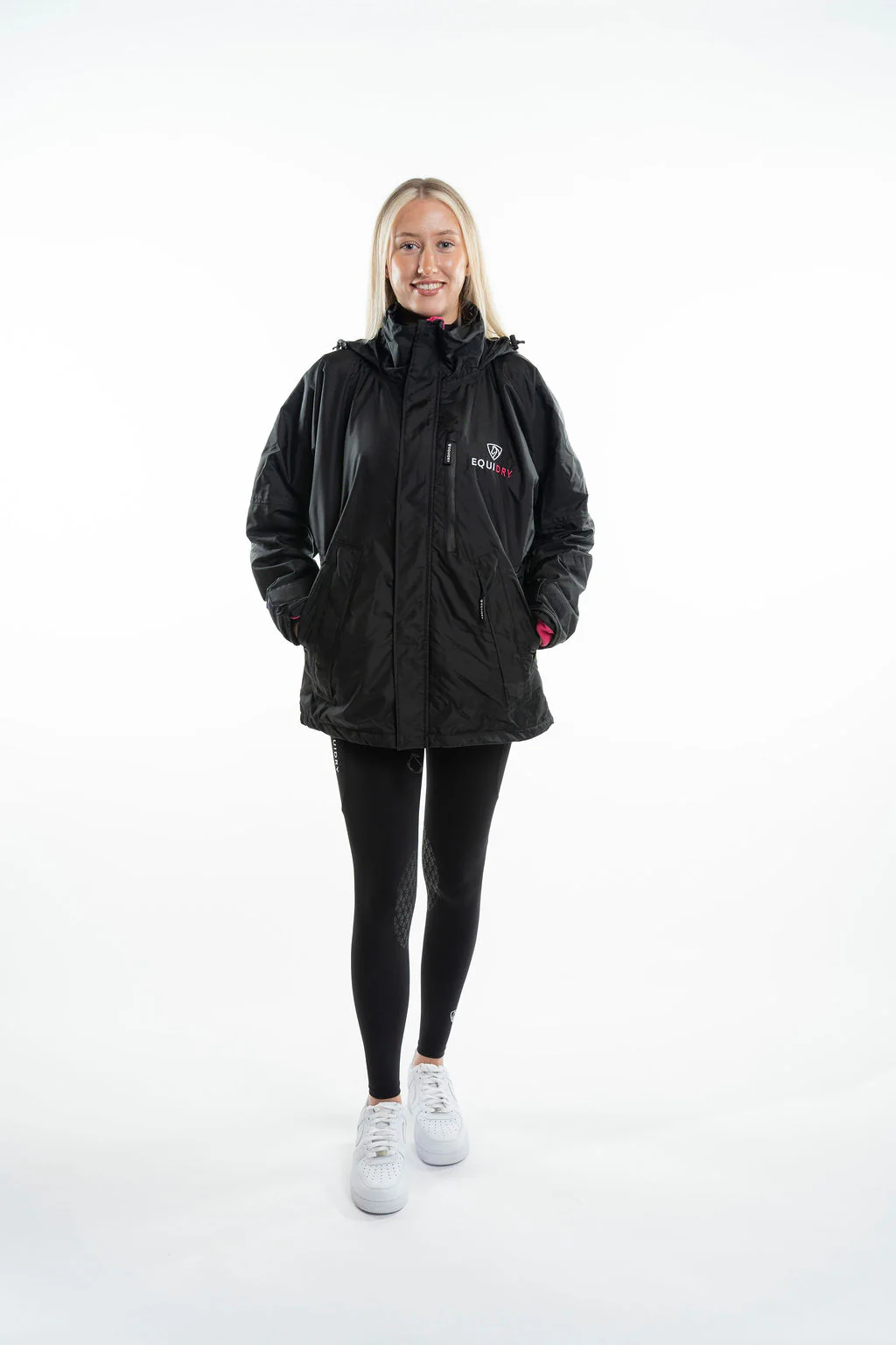 Shortie Women's | Thin Fleece | Black/Peacock Pink - Image 3