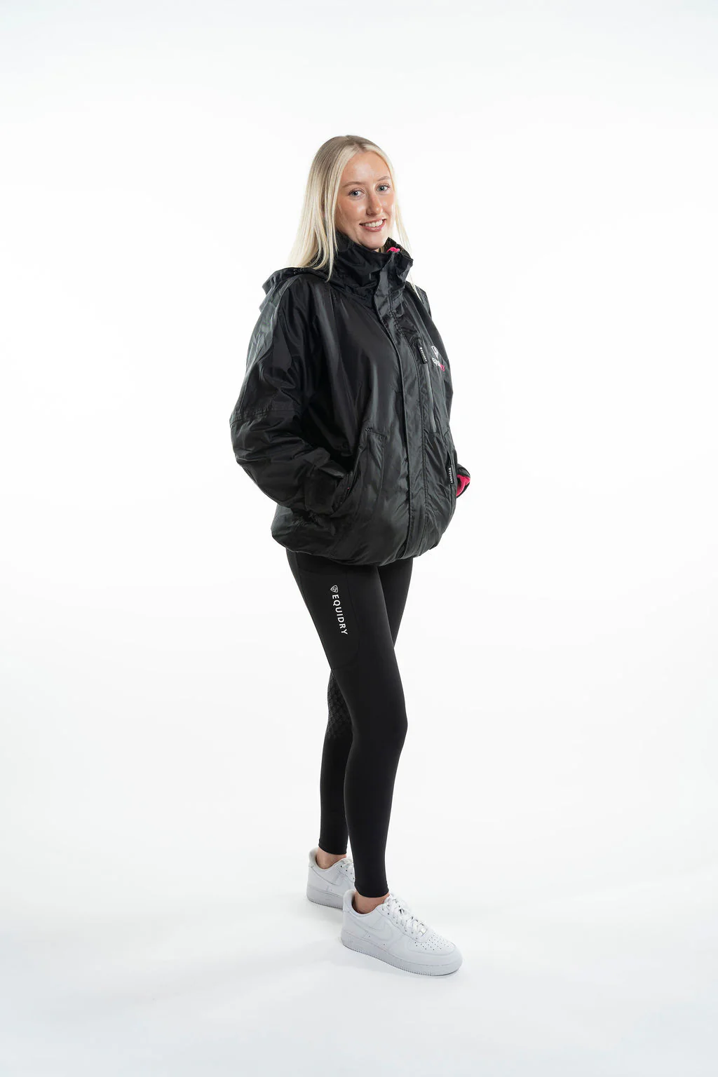 Shortie Women's | Thin Fleece | Black/Peacock Pink - Image 5