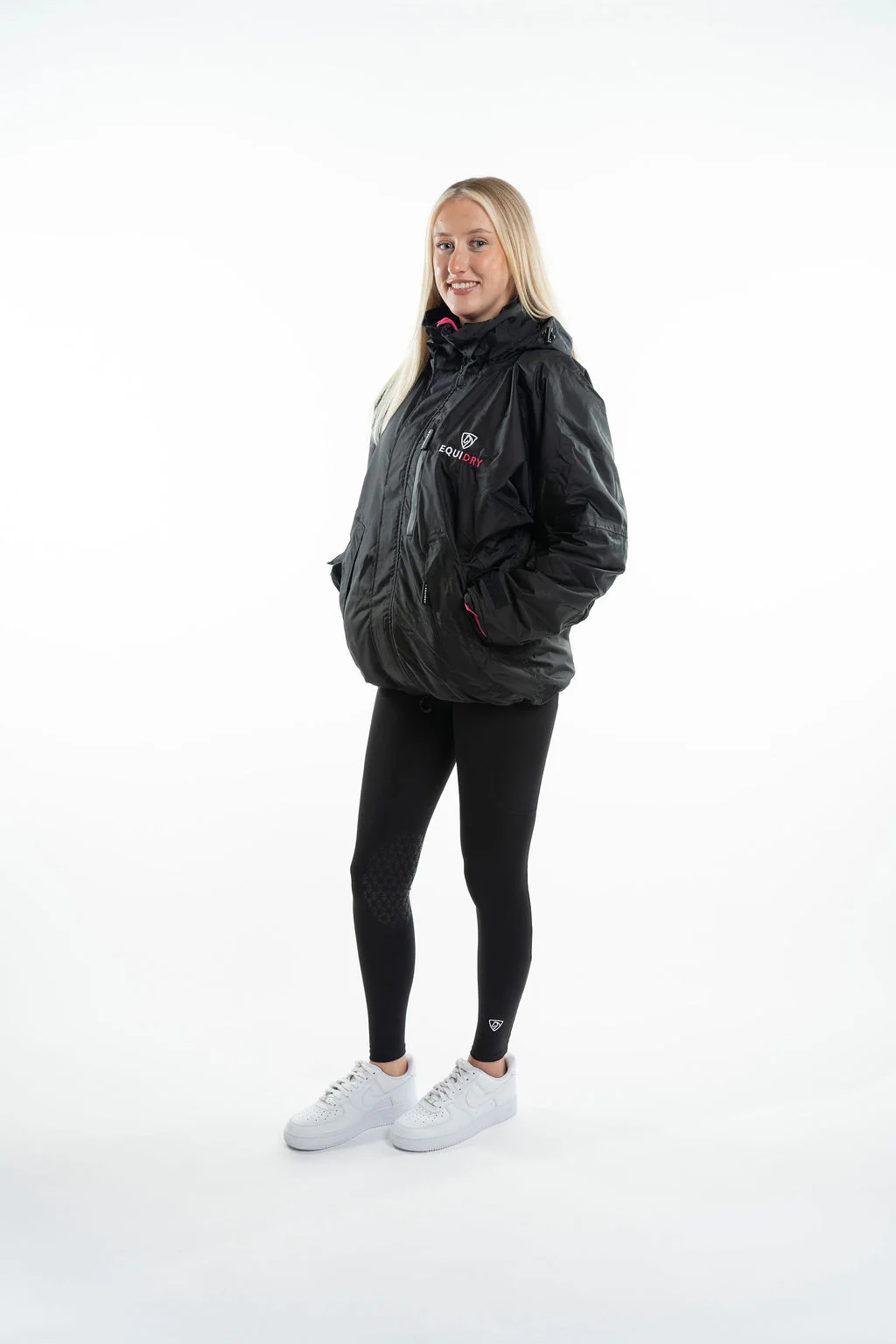 Shortie Women's | Thin Fleece | Black/Peacock Pink - Image 7