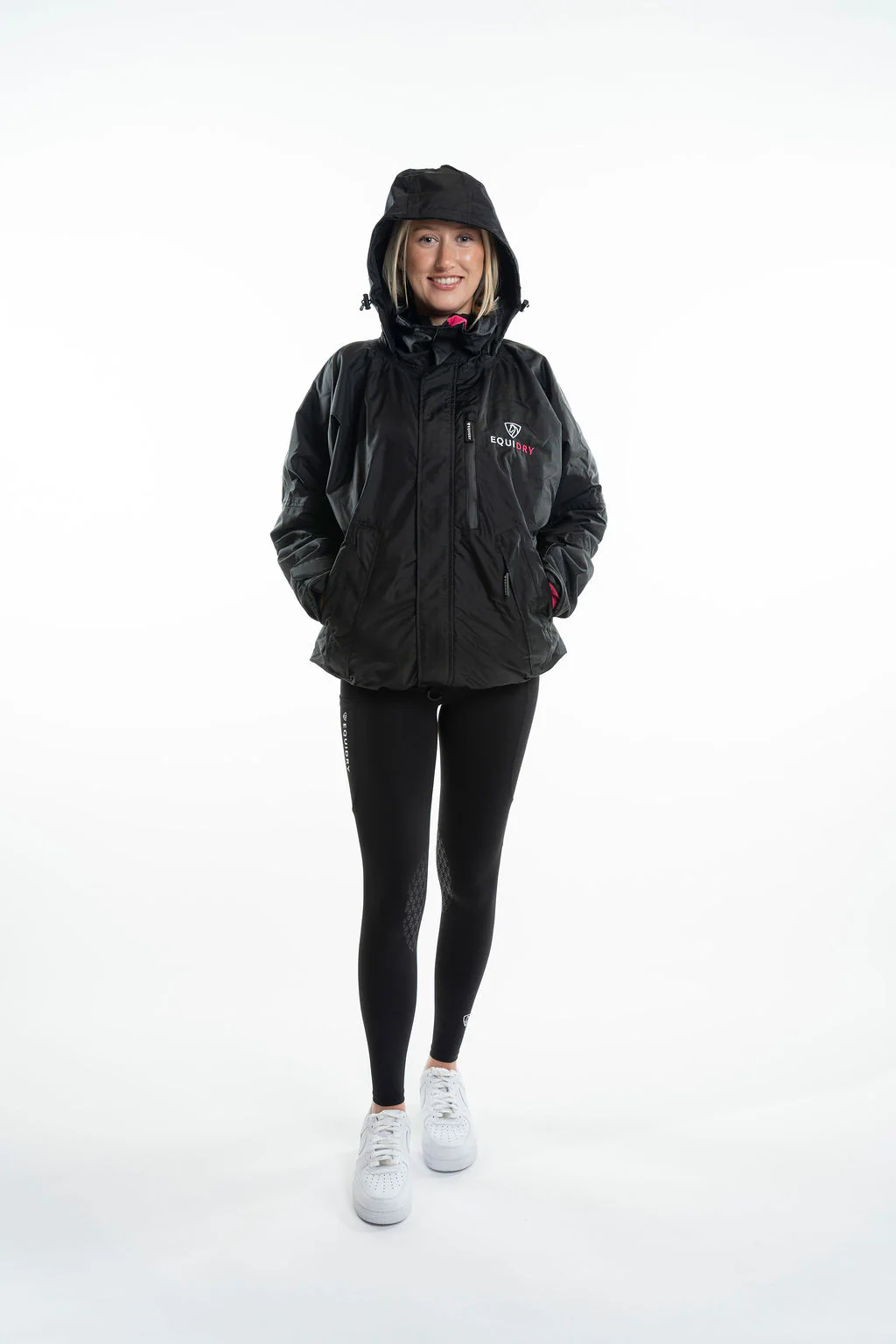 Shortie Women's | Thin Fleece | Black/Peacock Pink - Image 8