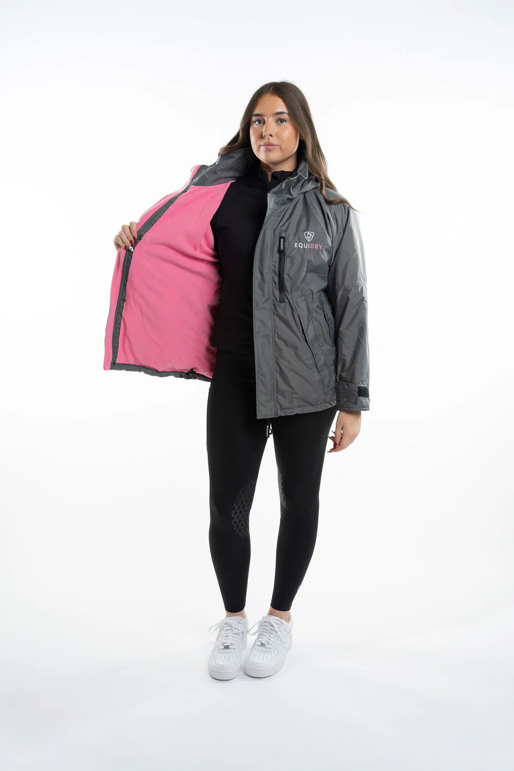 Shortie Women's | Thin Fleece | Grey/Penelope Pink - Image 4