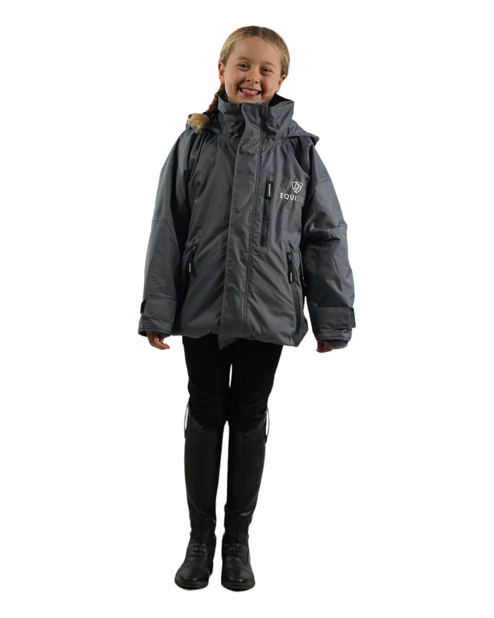 Shortie Children's | Thin Fleece | Grey/Grey - Image 4