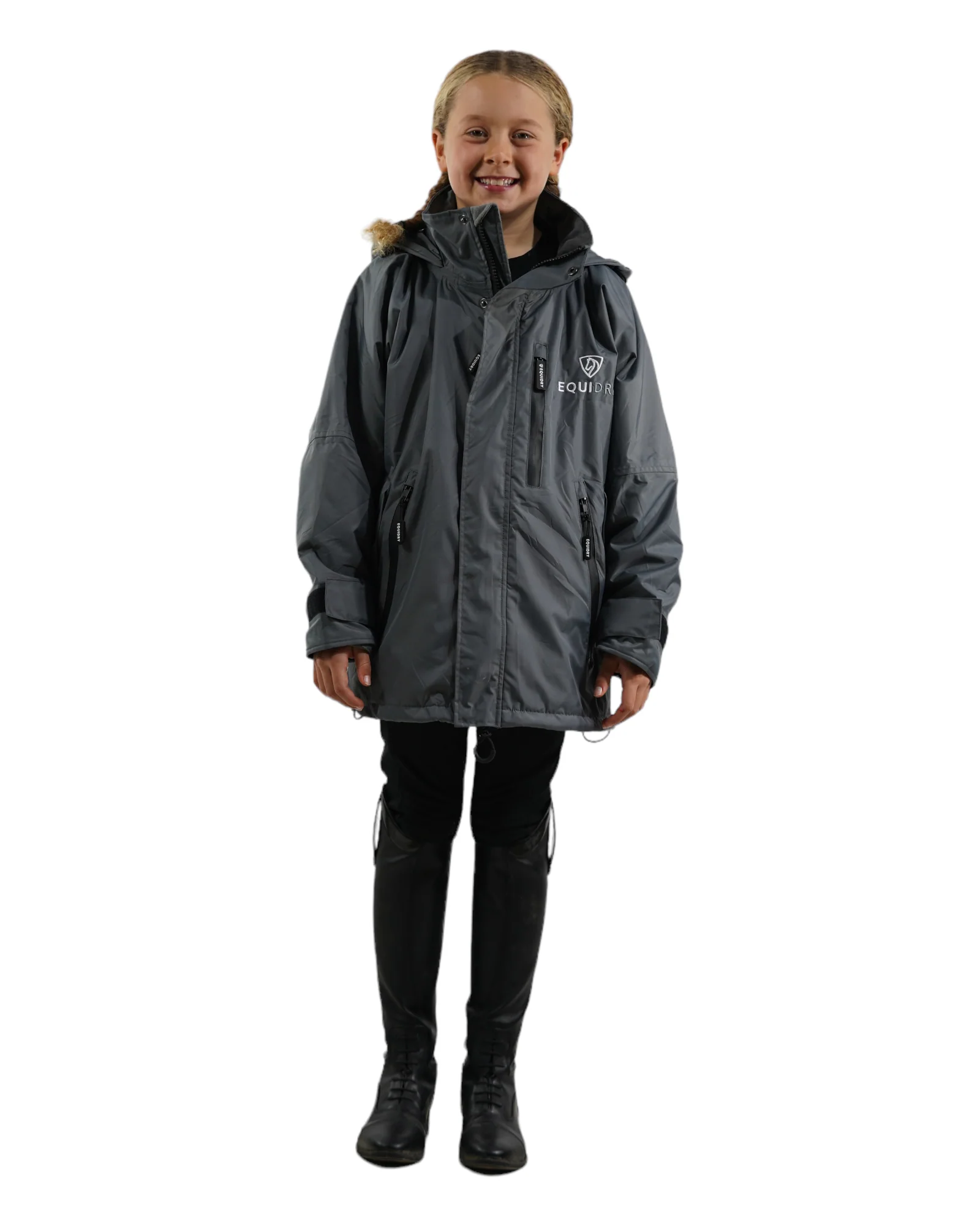 Shortie Children's | Thin Fleece | Grey/Grey - Image 5