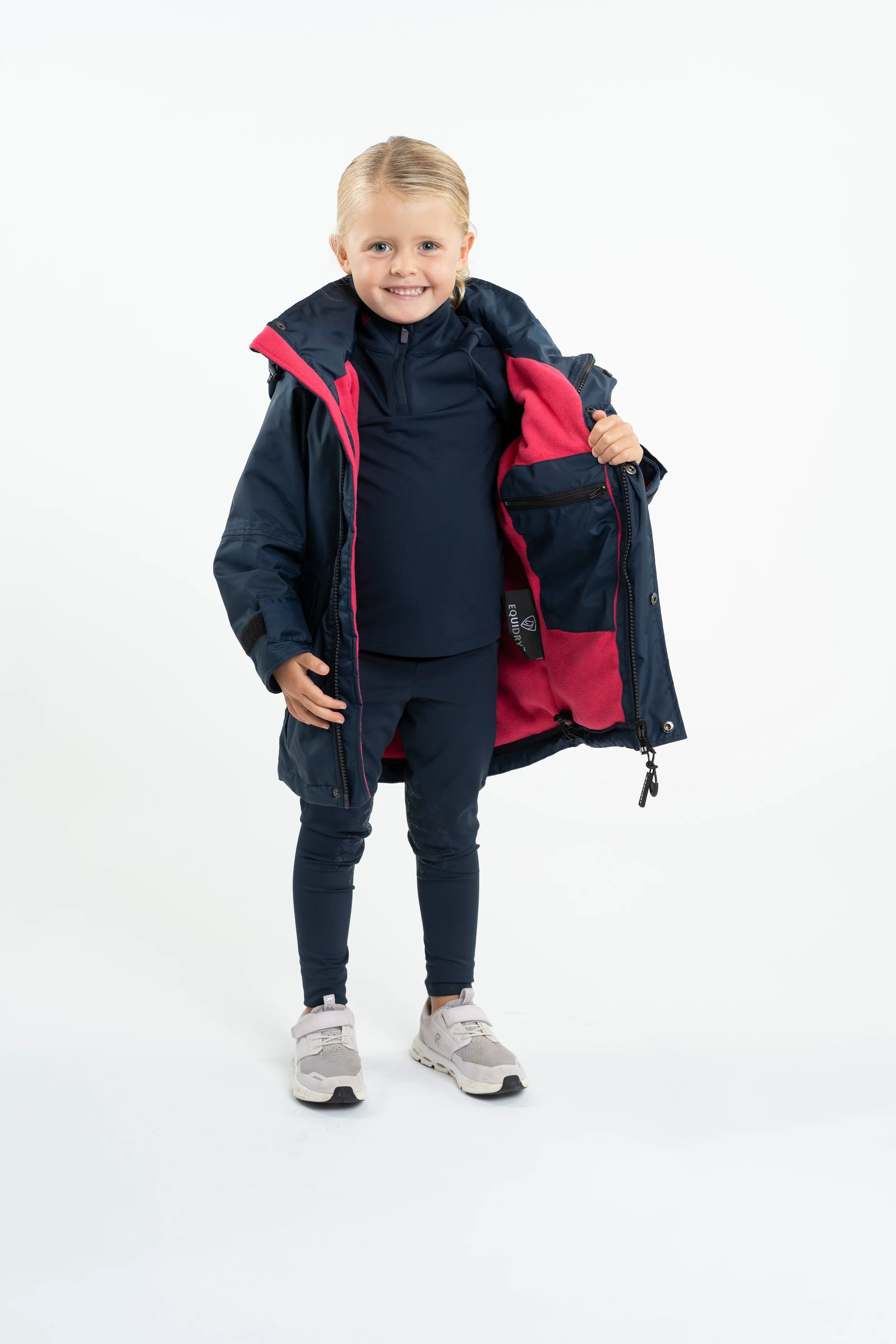 Shortie Children's | Thin Fleece | Navy/Raspberry - Image 3