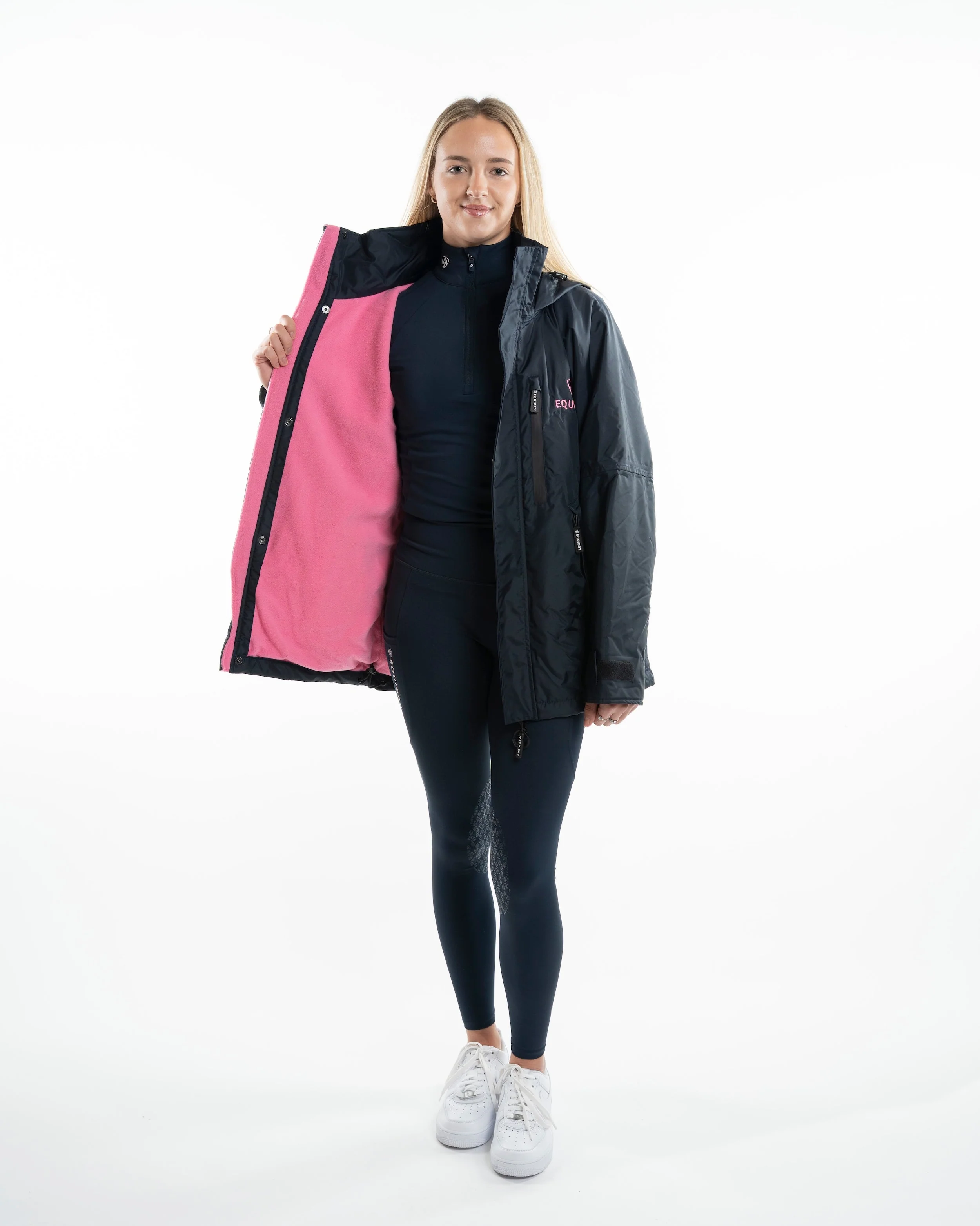 Shortie Women's | Thin Fleece | Navy/Penelope Pink - Image 6