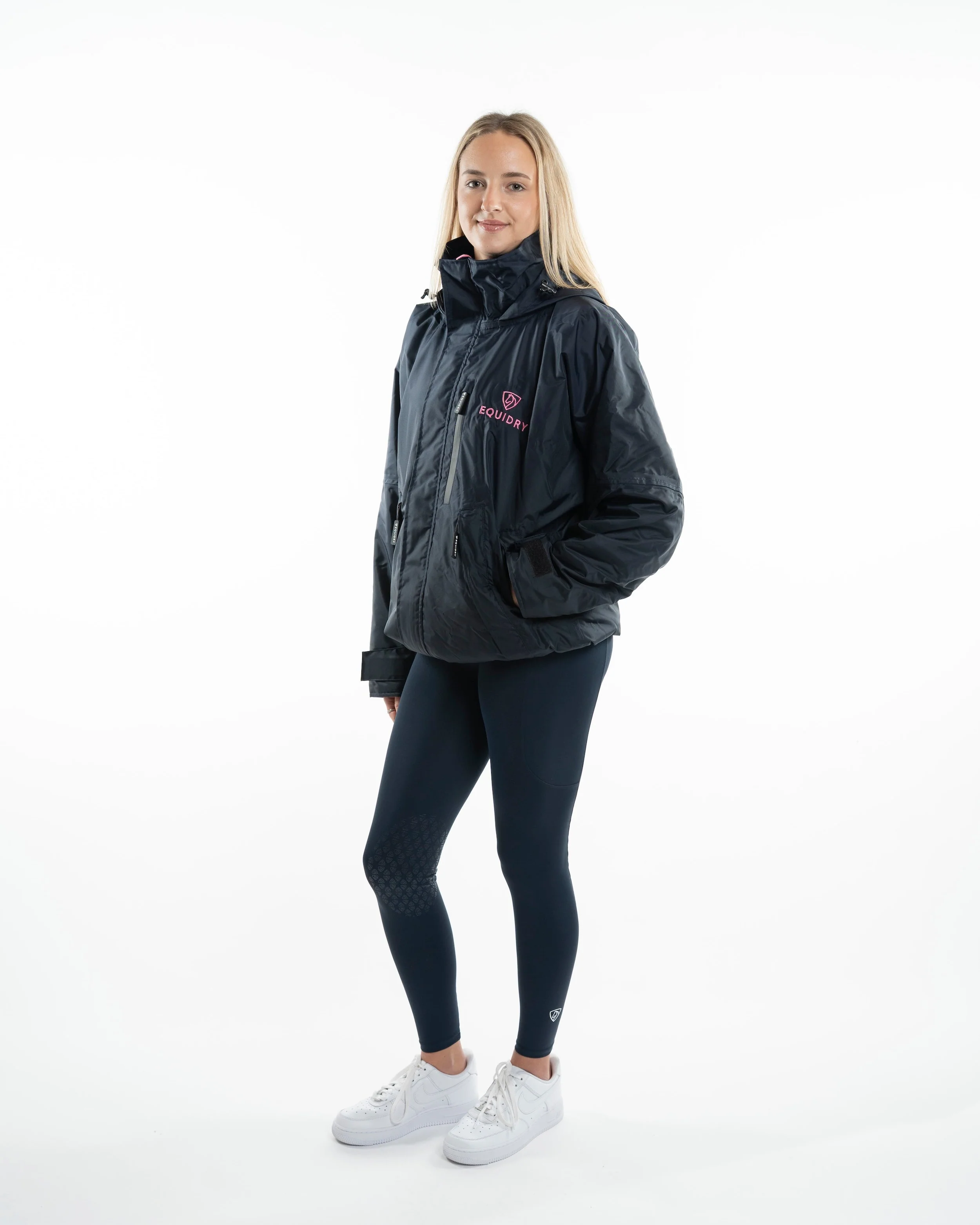 Shortie Women's | Thin Fleece | Navy/Penelope Pink - Image 7