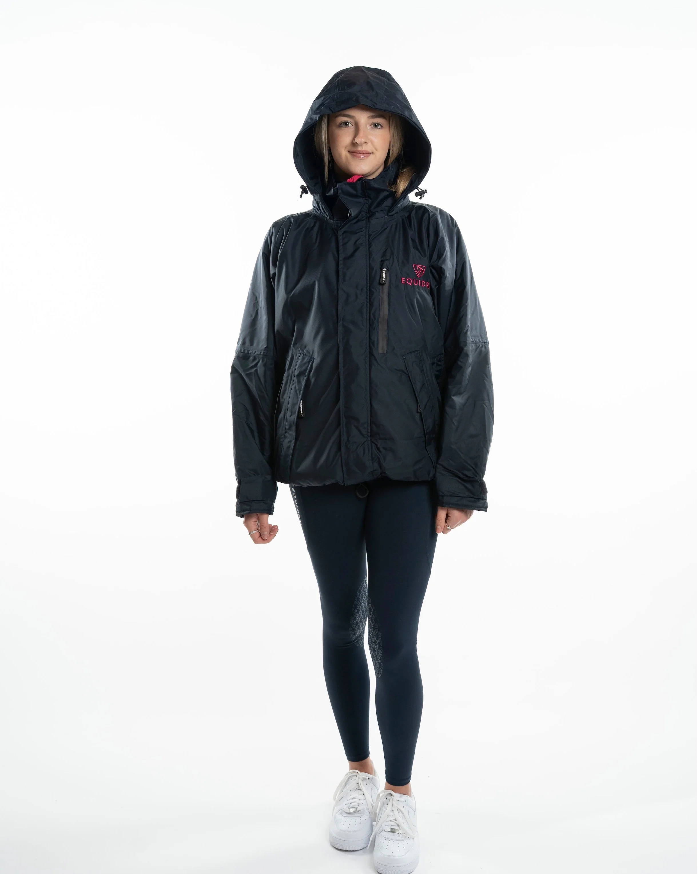 Shortie Women's | Thin Fleece | Navy/Raspberry - Image 4